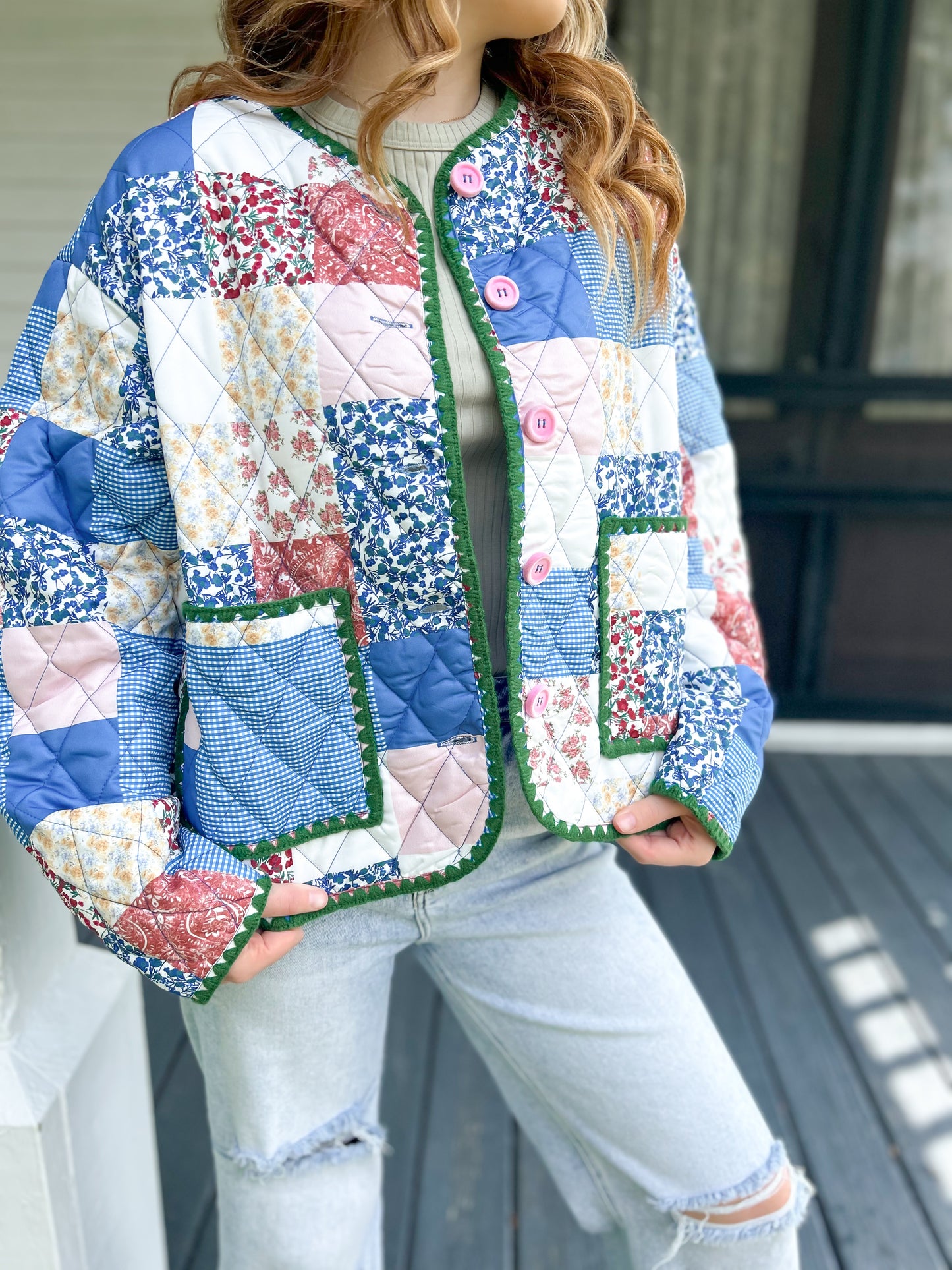 Blue Willow Quilted Coat