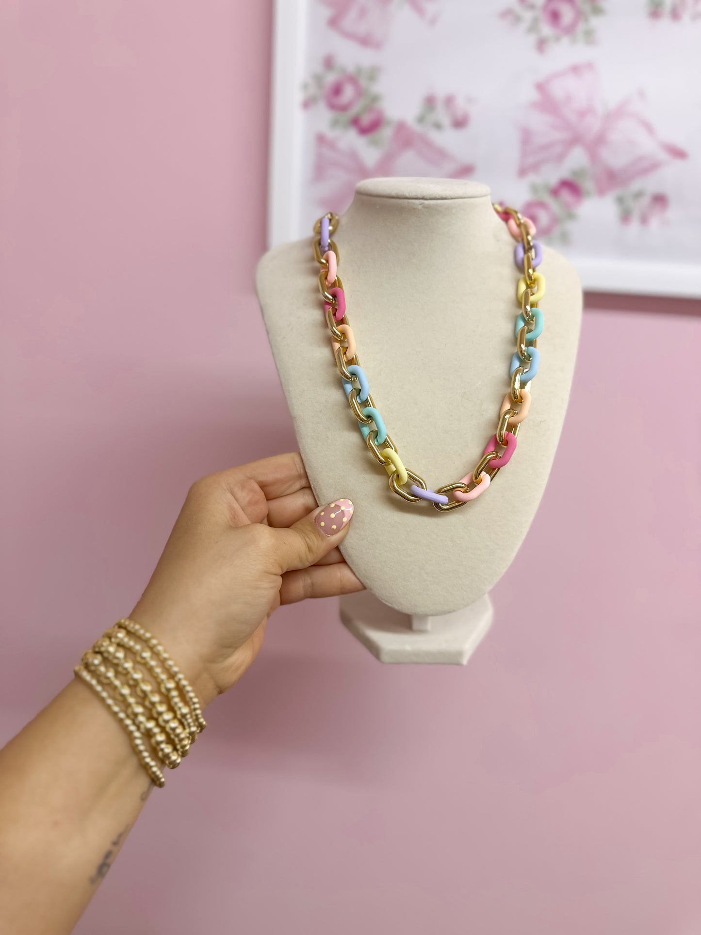 Gold Rainbow Chain Necklace
