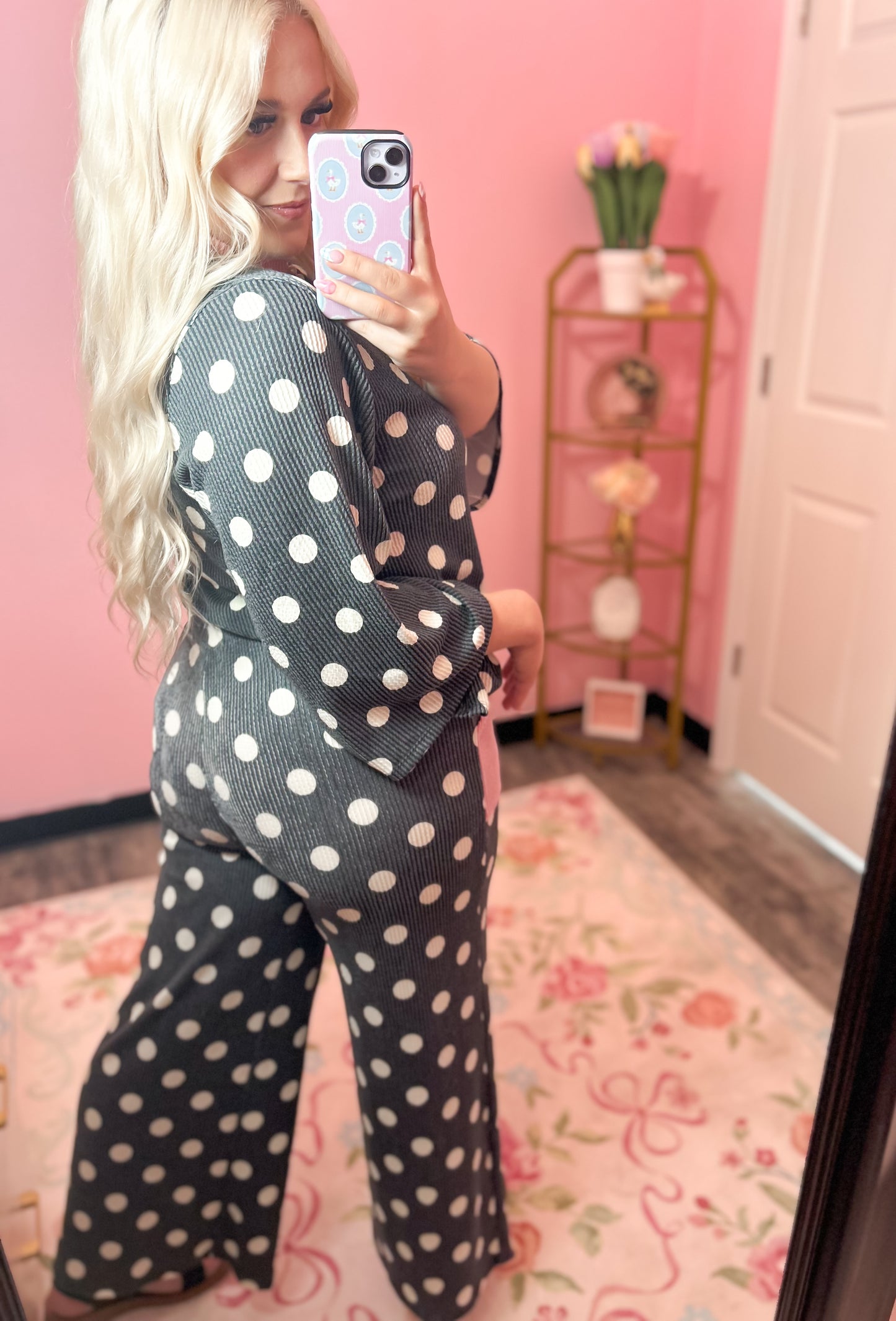 Polka Dot Mockneck Set