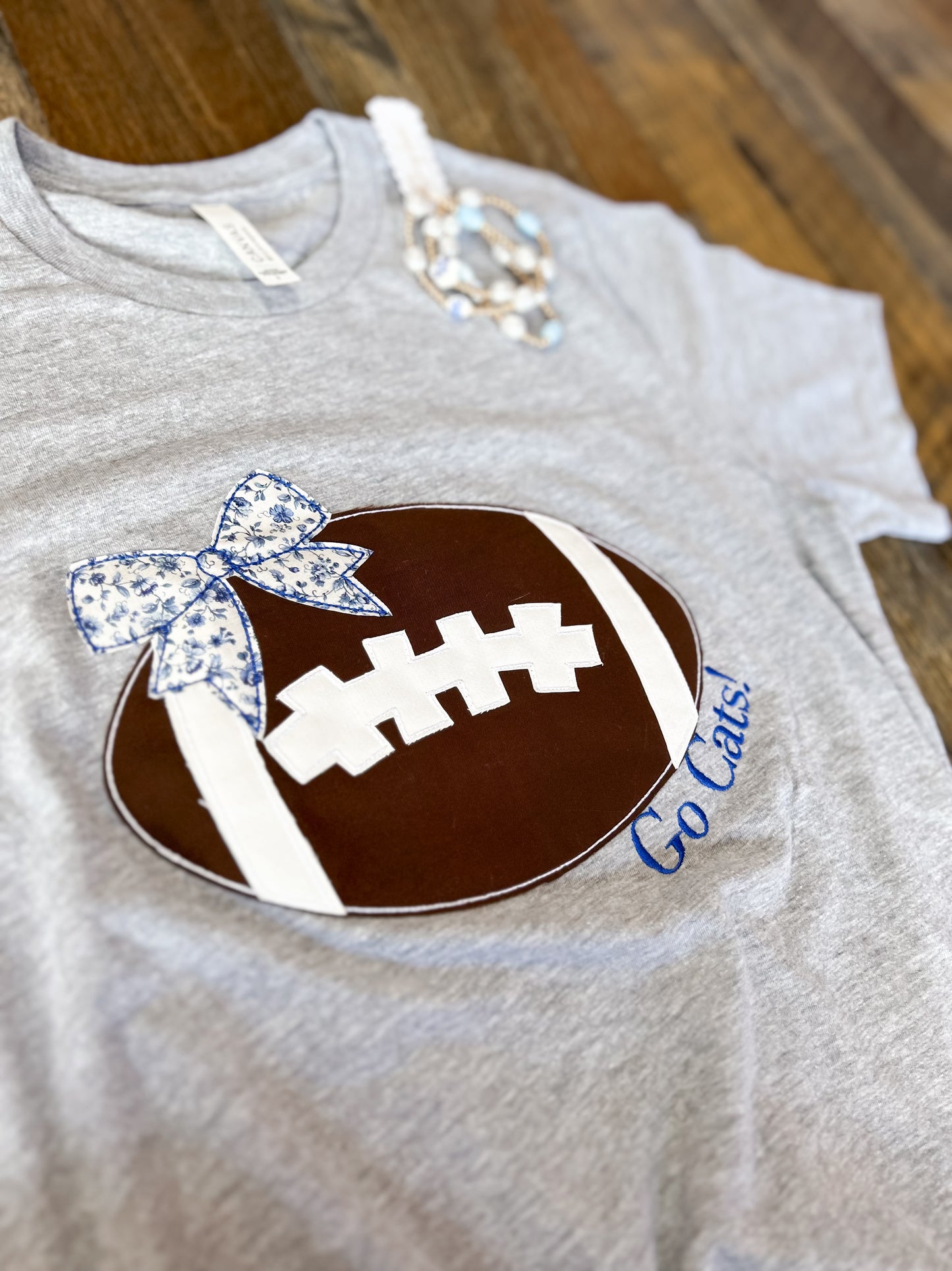 Go Cats Football Appliqué Tee