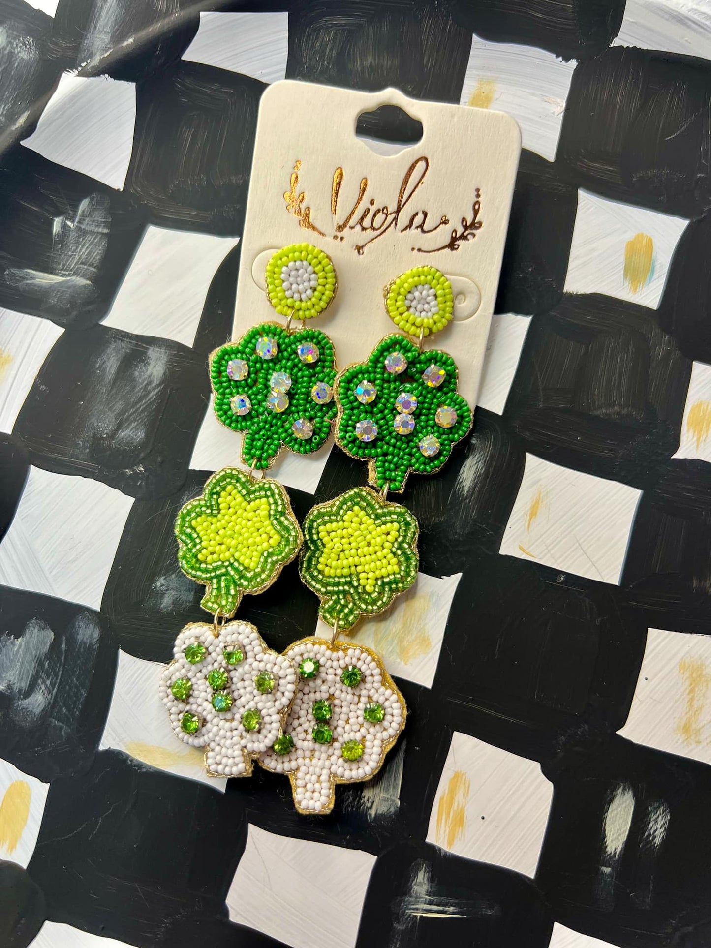 Clover Beaded Dangles