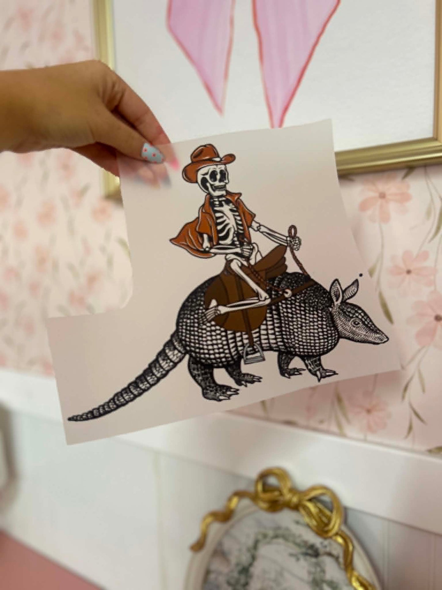 Armadillo Cowboy Print