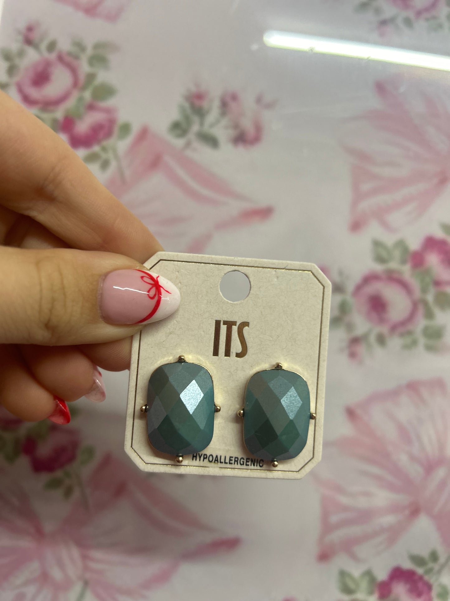 Teal Stone Studs