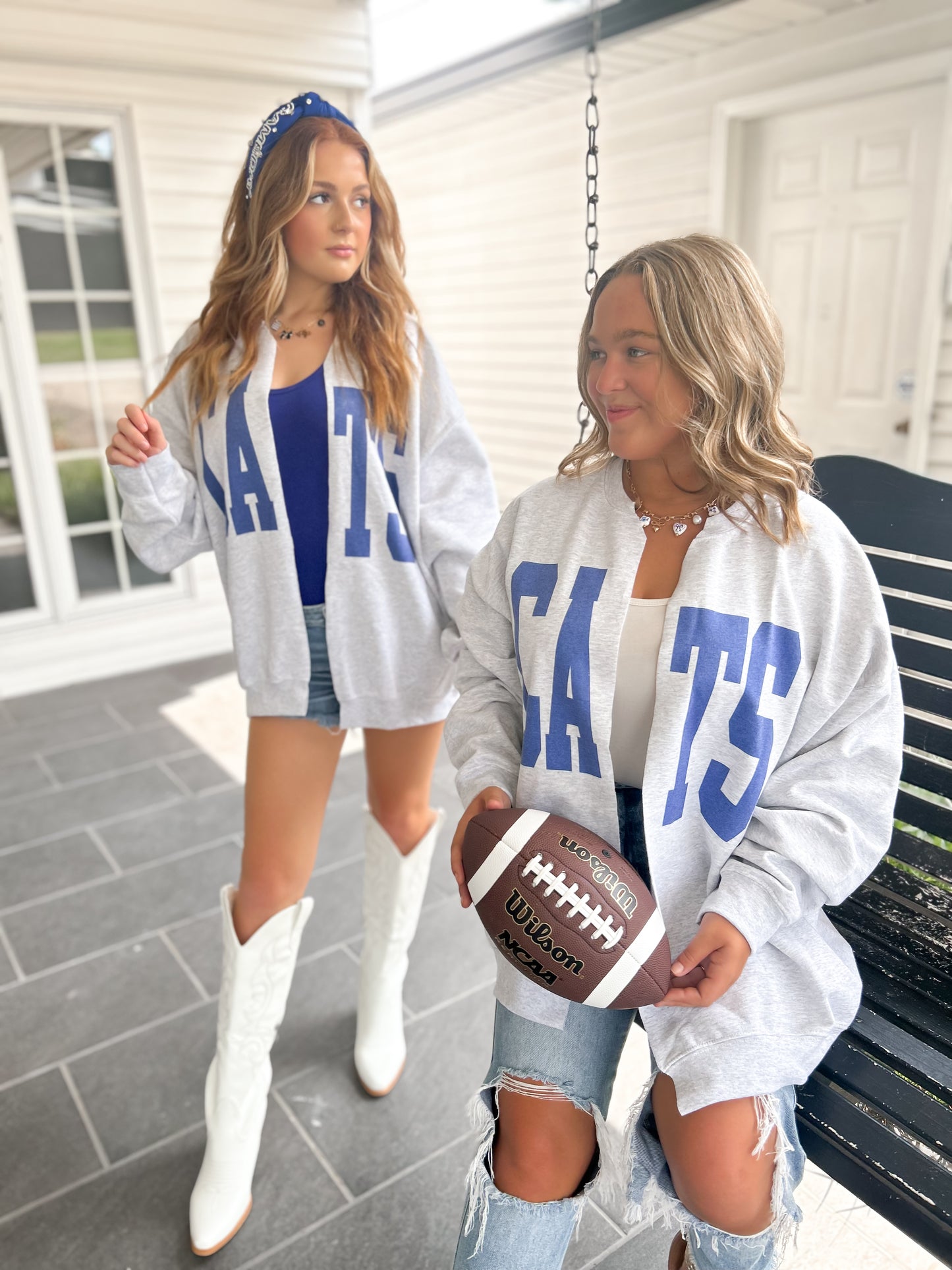 KY CATS Raw Hem Cardigan