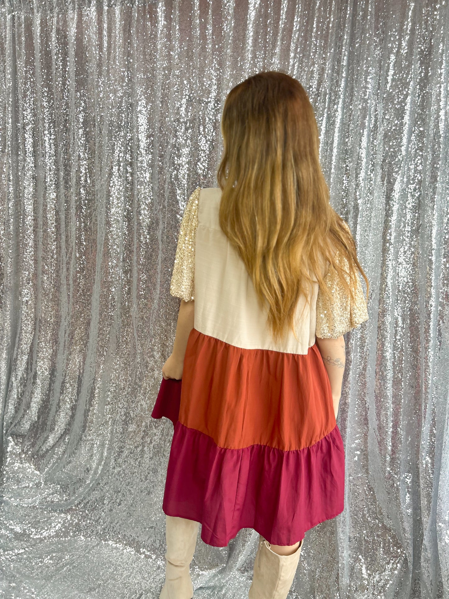 Harvest Wishes Colorblock Dress