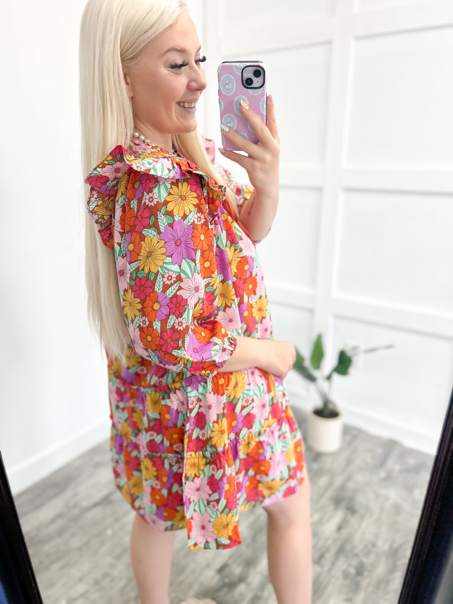 Groovy Floral Swing Dress