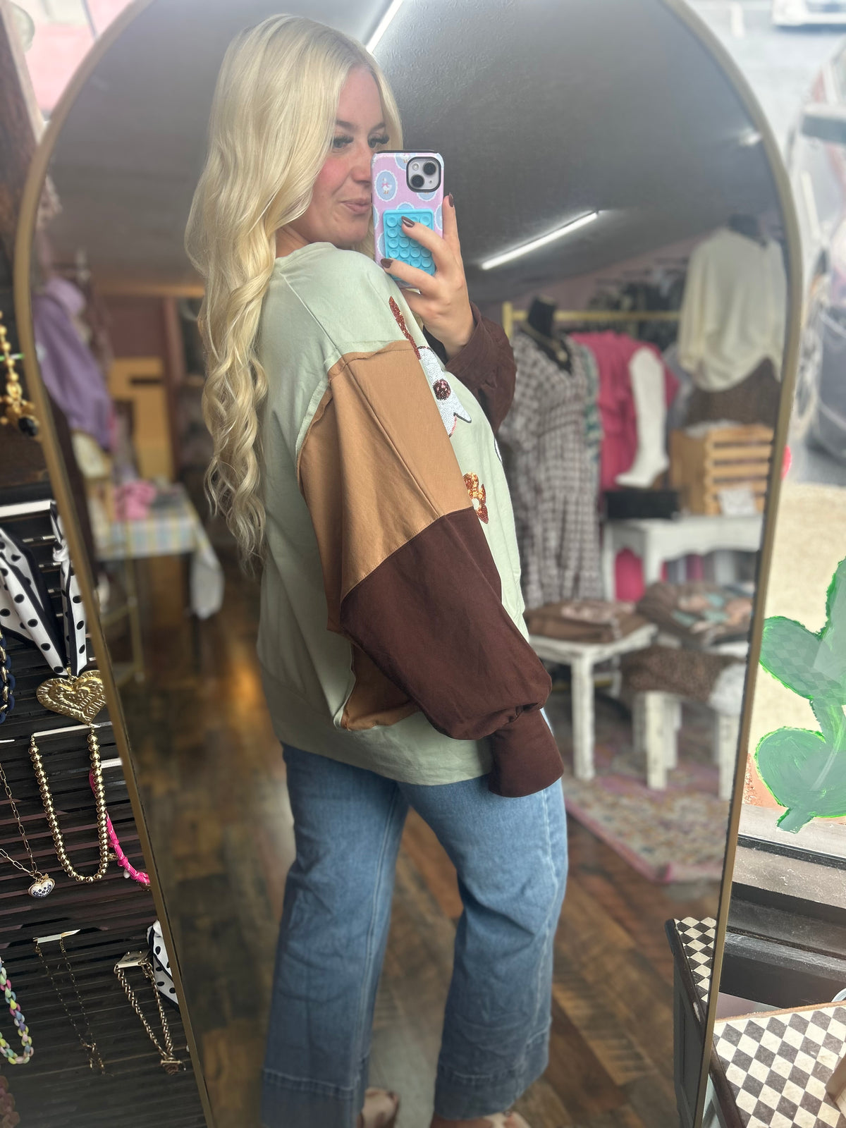 Fall Daisy Oversized Crewneckđ¤DEALđ¤