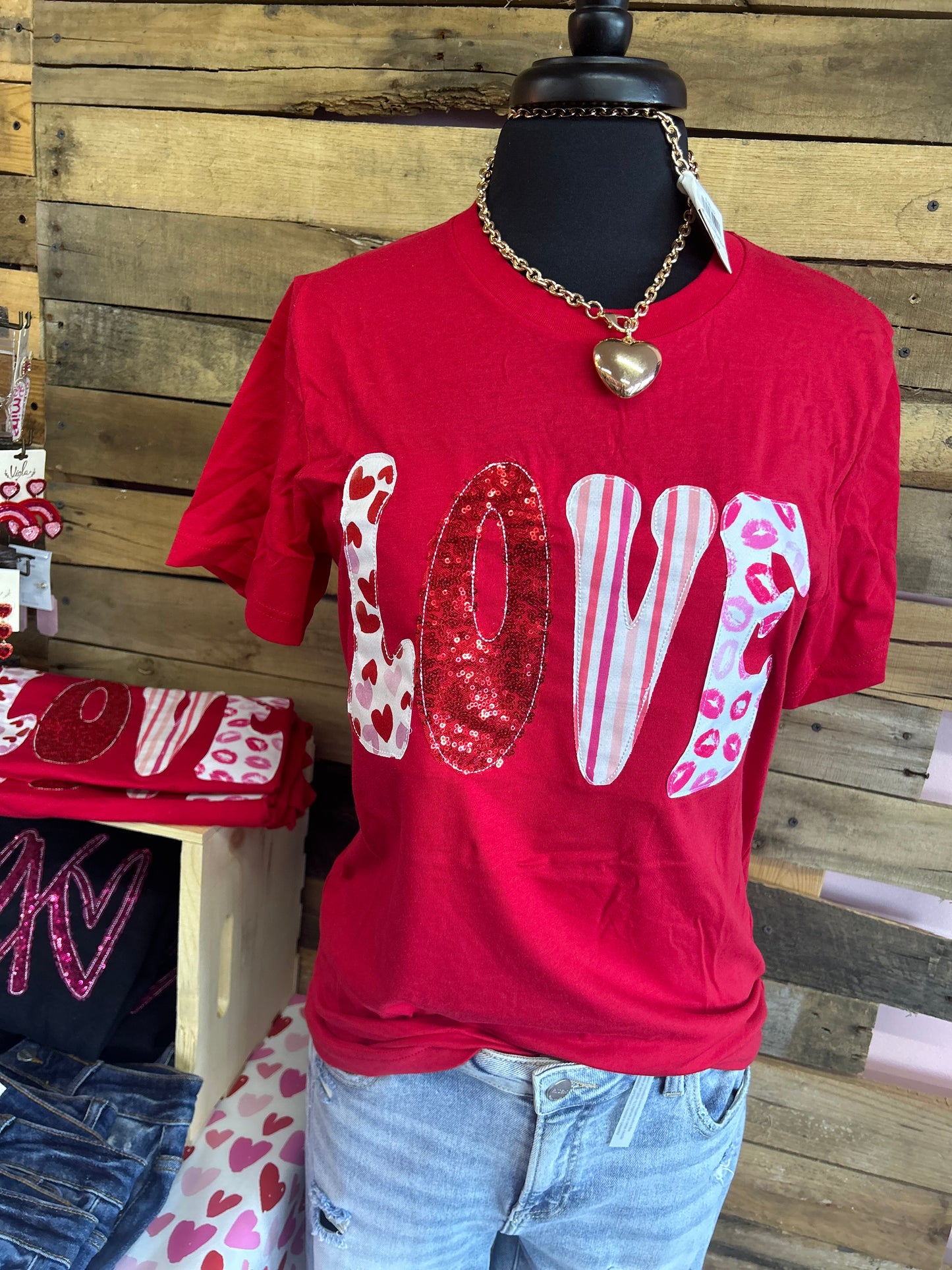 Retro Love Embroidered Tee