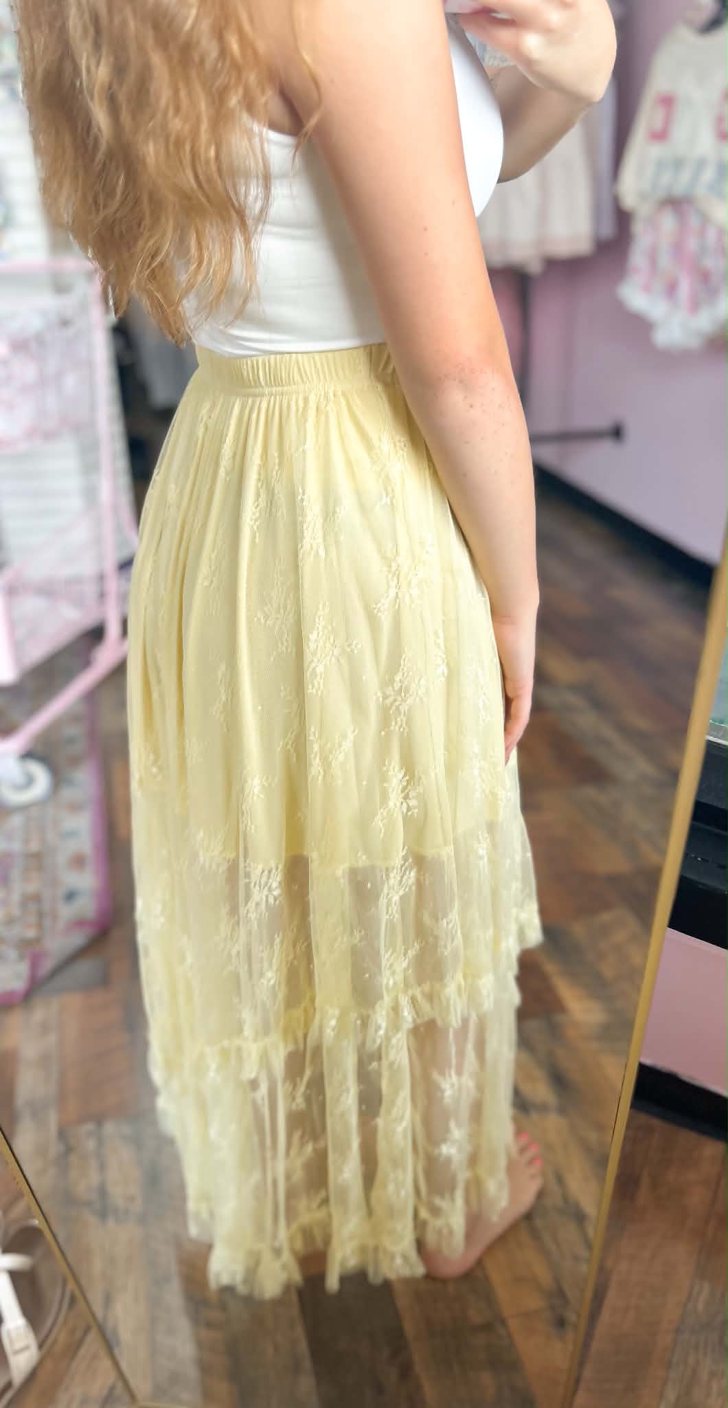 Sunshine Lace Maxi Skirt