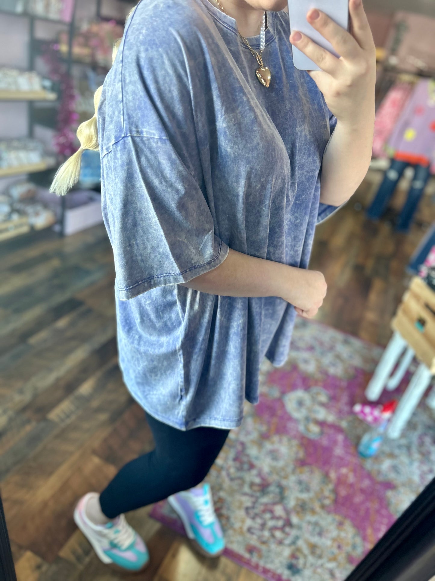 Acid Wash Oversized Tee (Marlin)