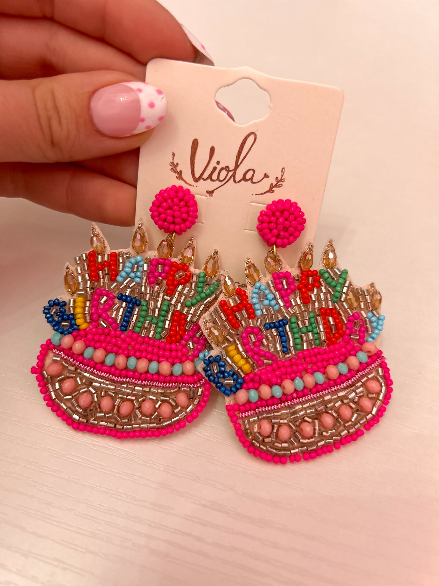 Beaded Birthday Earrings