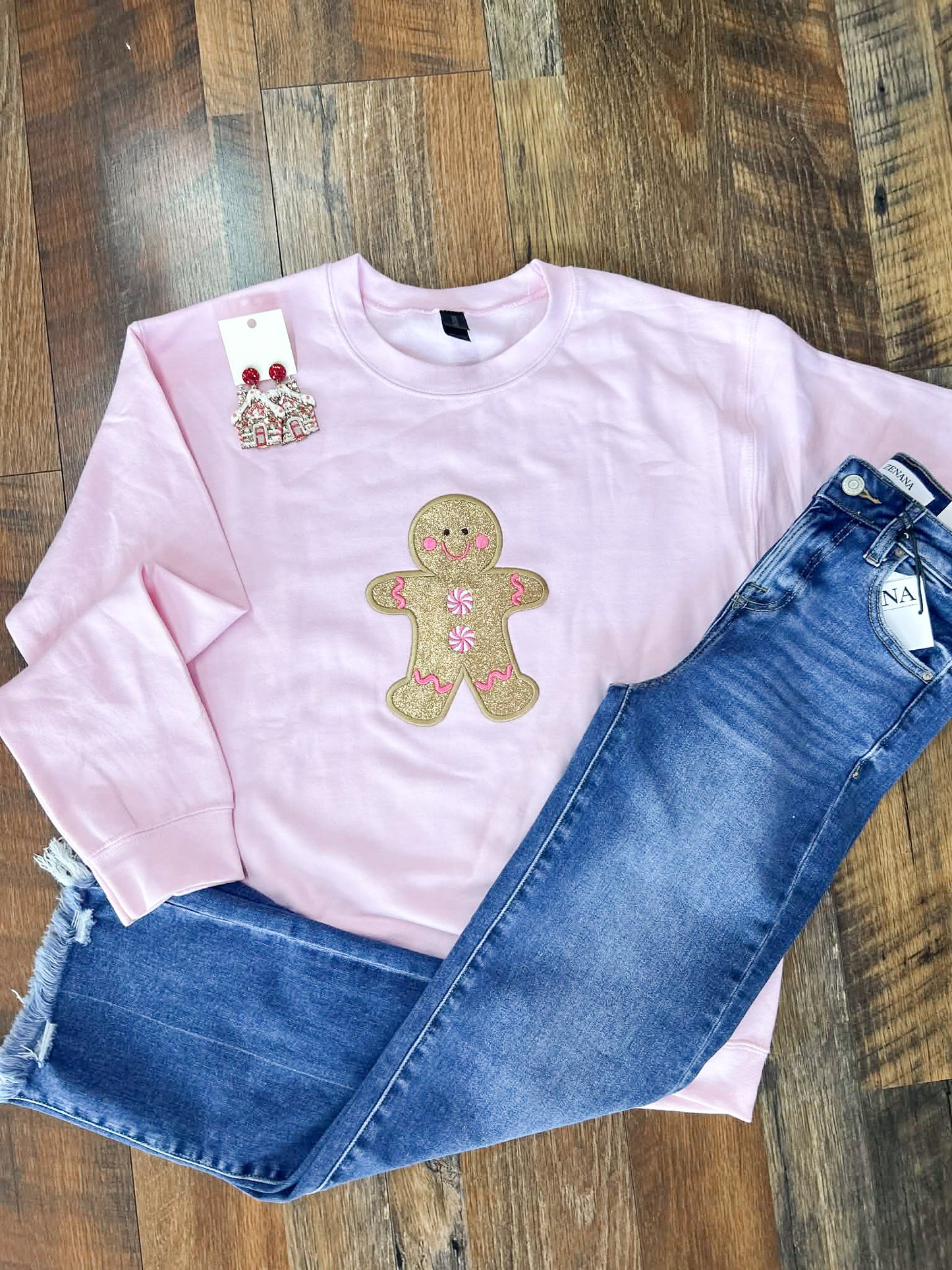 Gingerbread Lane Appliqué Crewneck