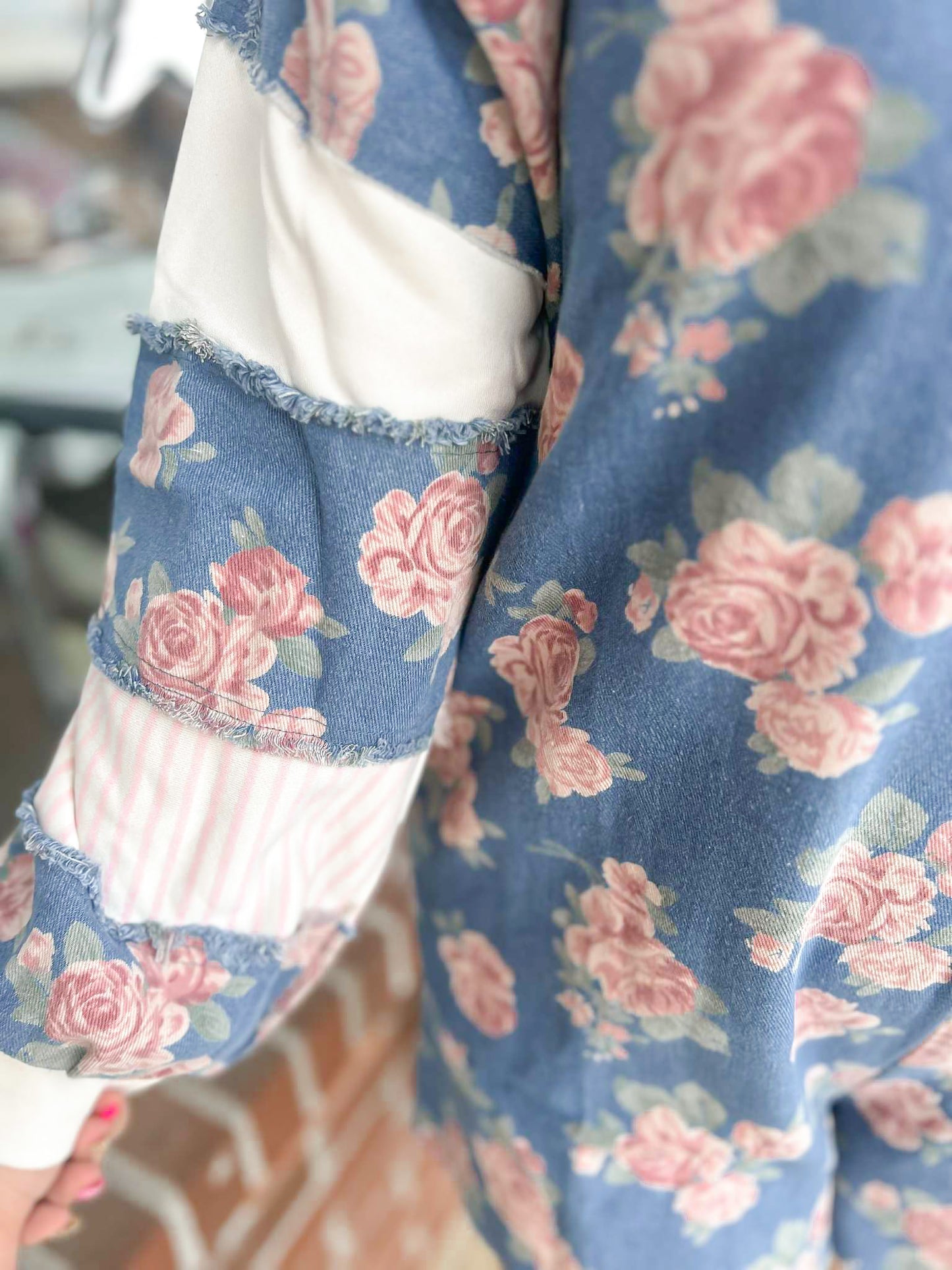 Rosewood Denim Patchwork Romper