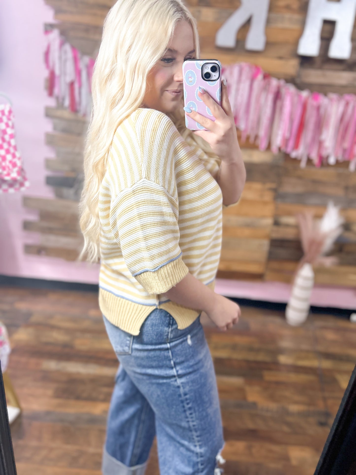 Sunshine Striped Knit Top
