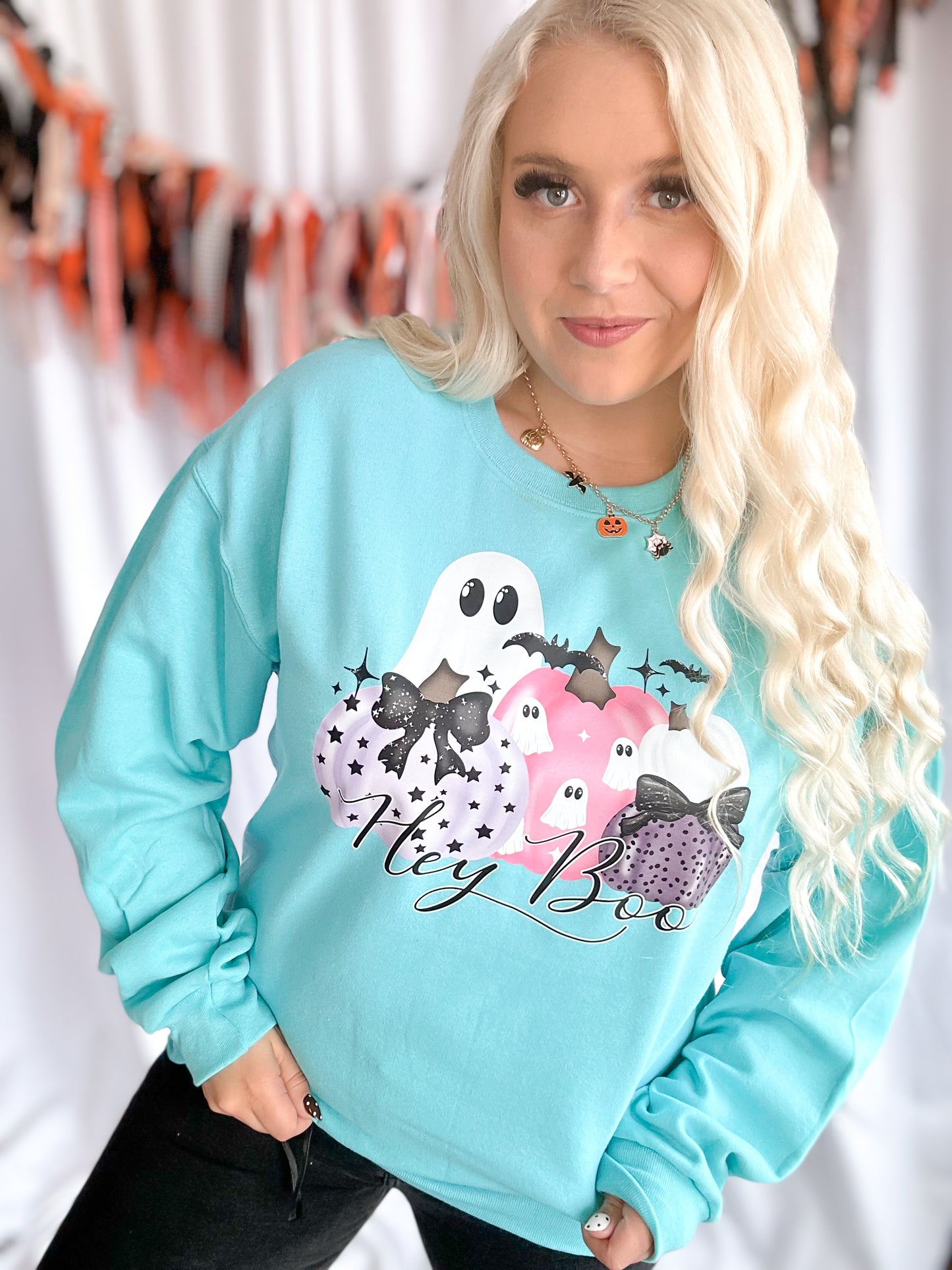 Hey Boo Crewneck Sweatshirt