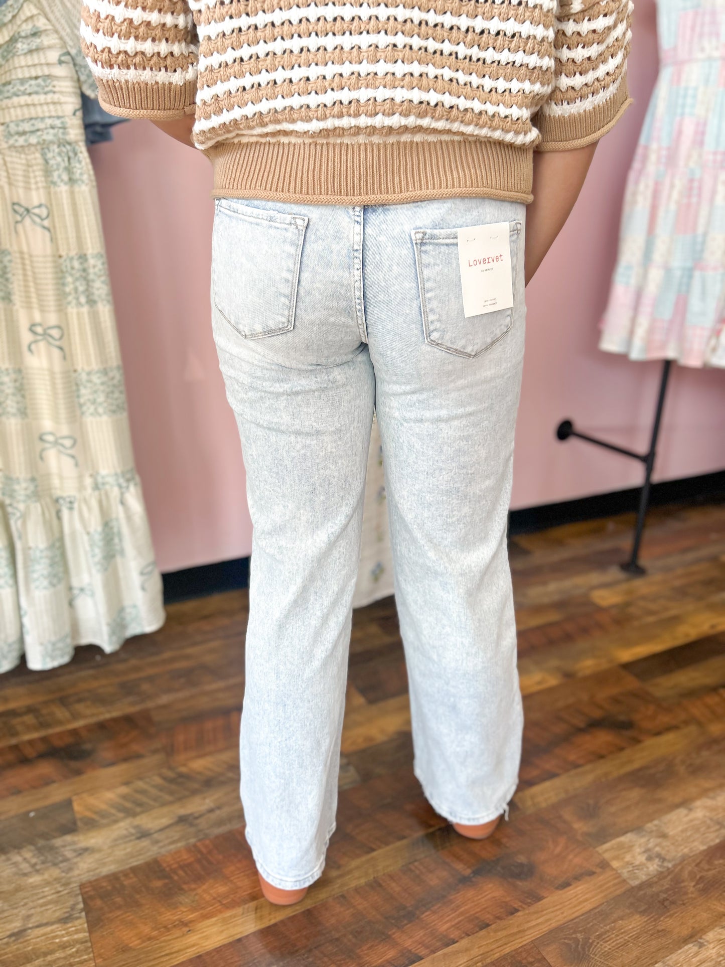 Layla Light Wash Wide Leg Denim