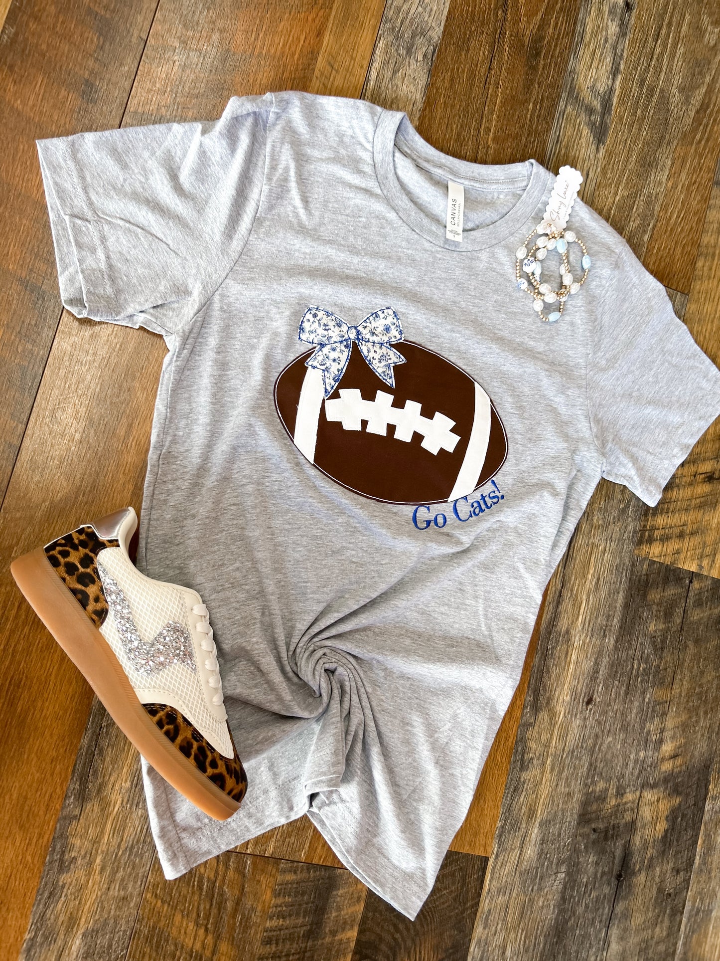 Go Cats Football Appliqué Tee