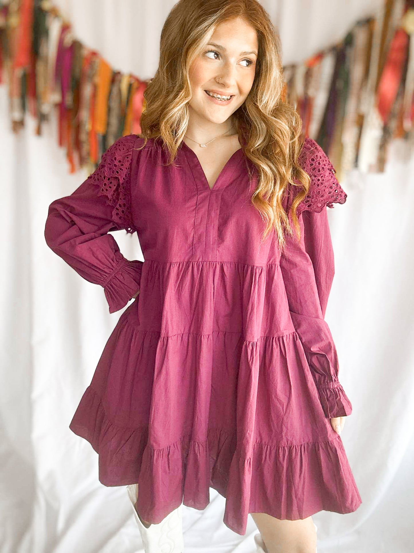 Mulberry Charm Lace Dress
