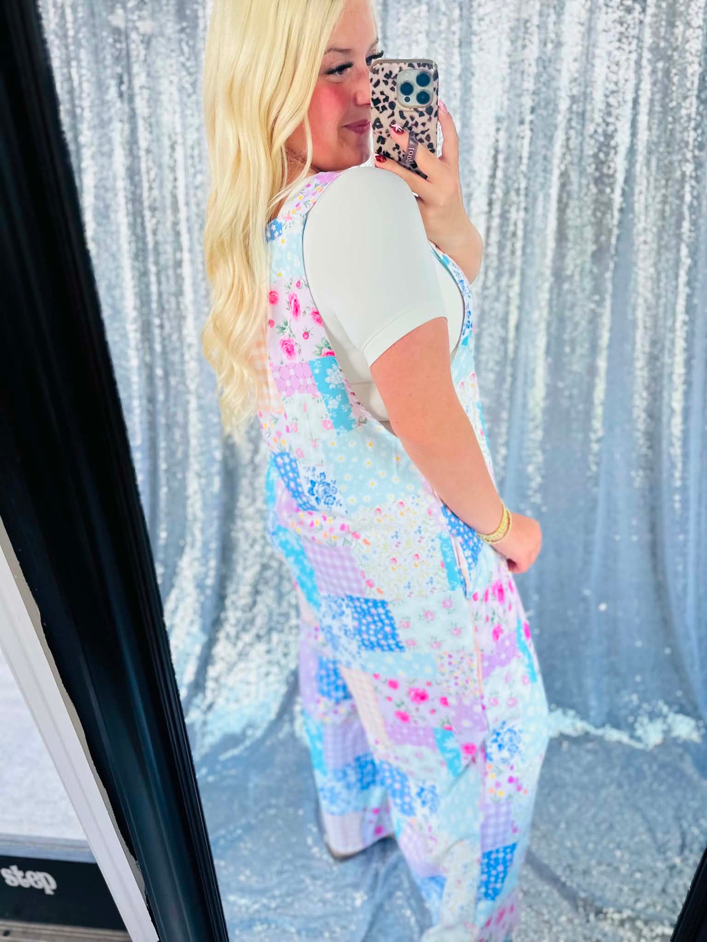 Pastel Patchwork Overall Jumpsuit