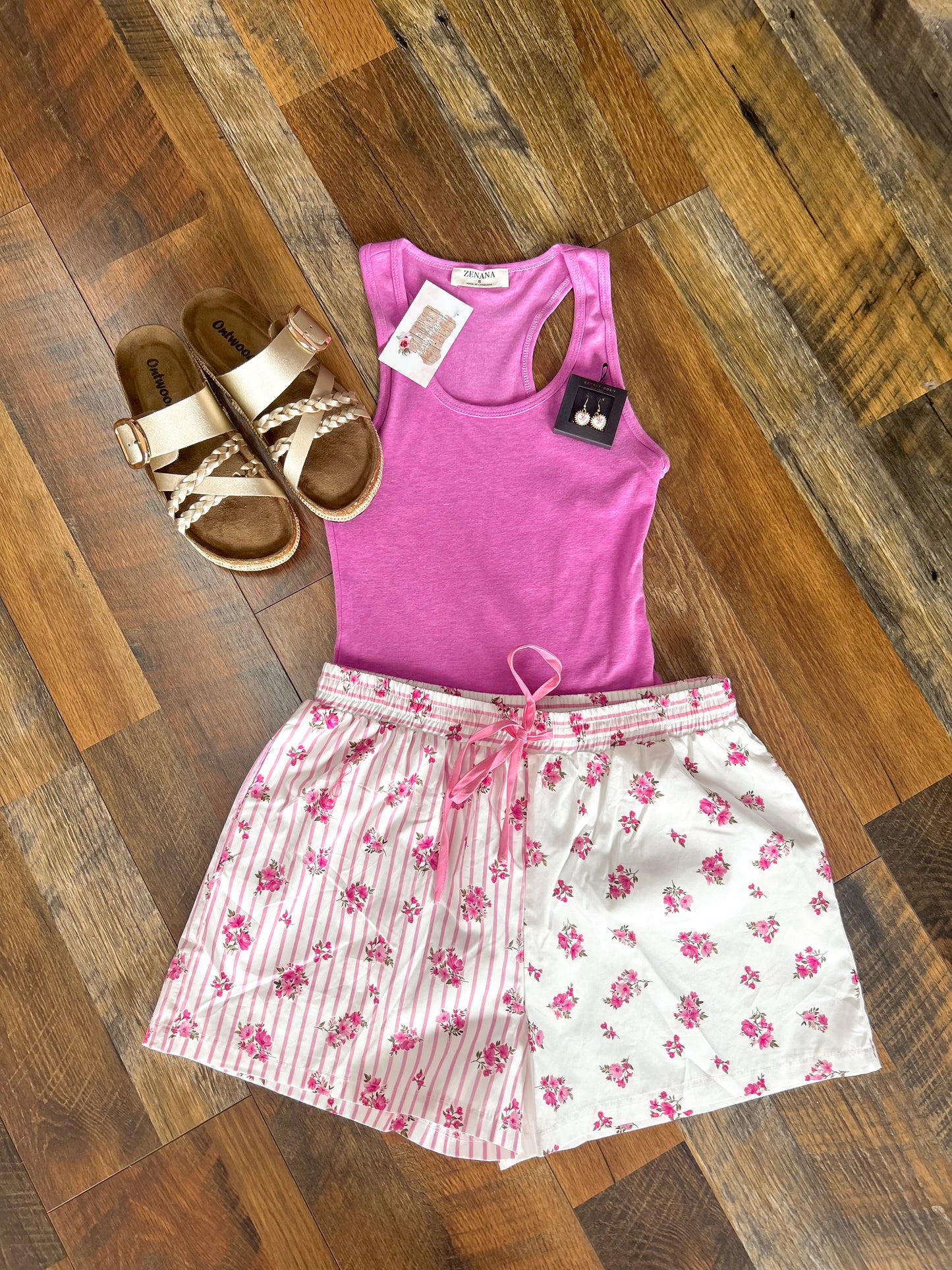 Floral Striped Boxer Shorts