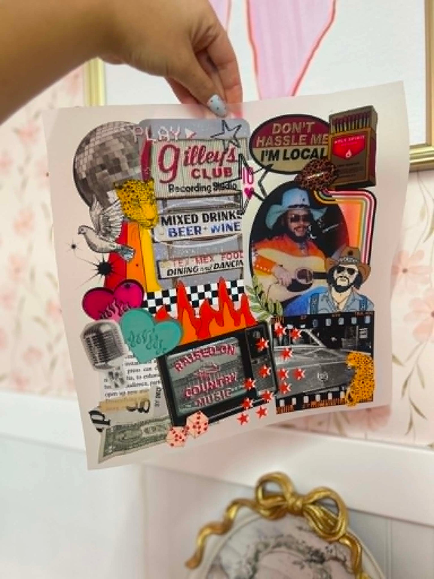 Country Music Collage Print