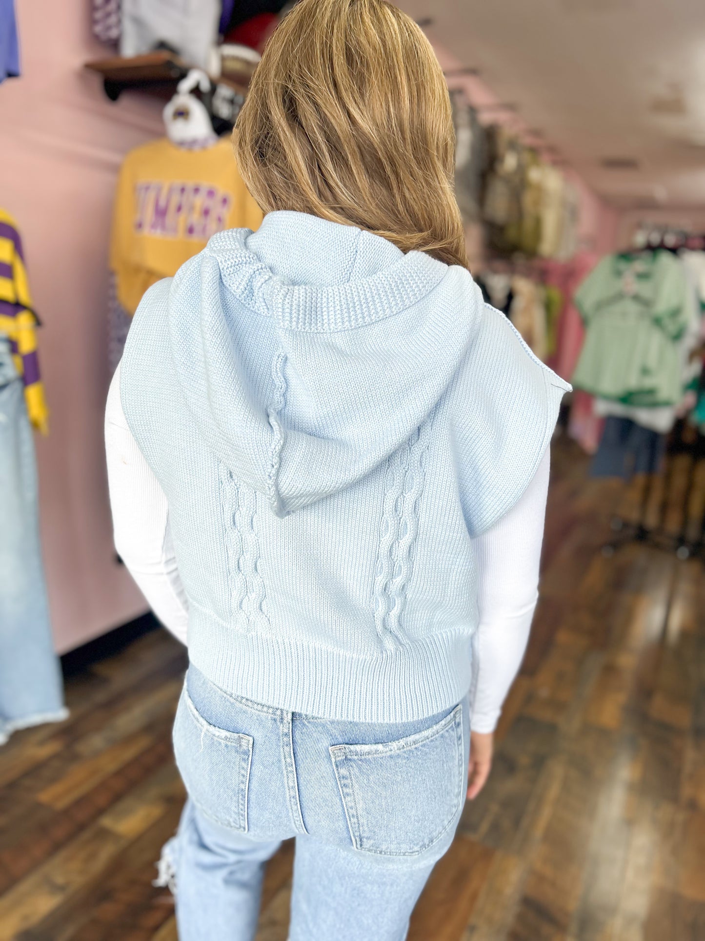 Pearl Dreams Hooded Zipper Vest