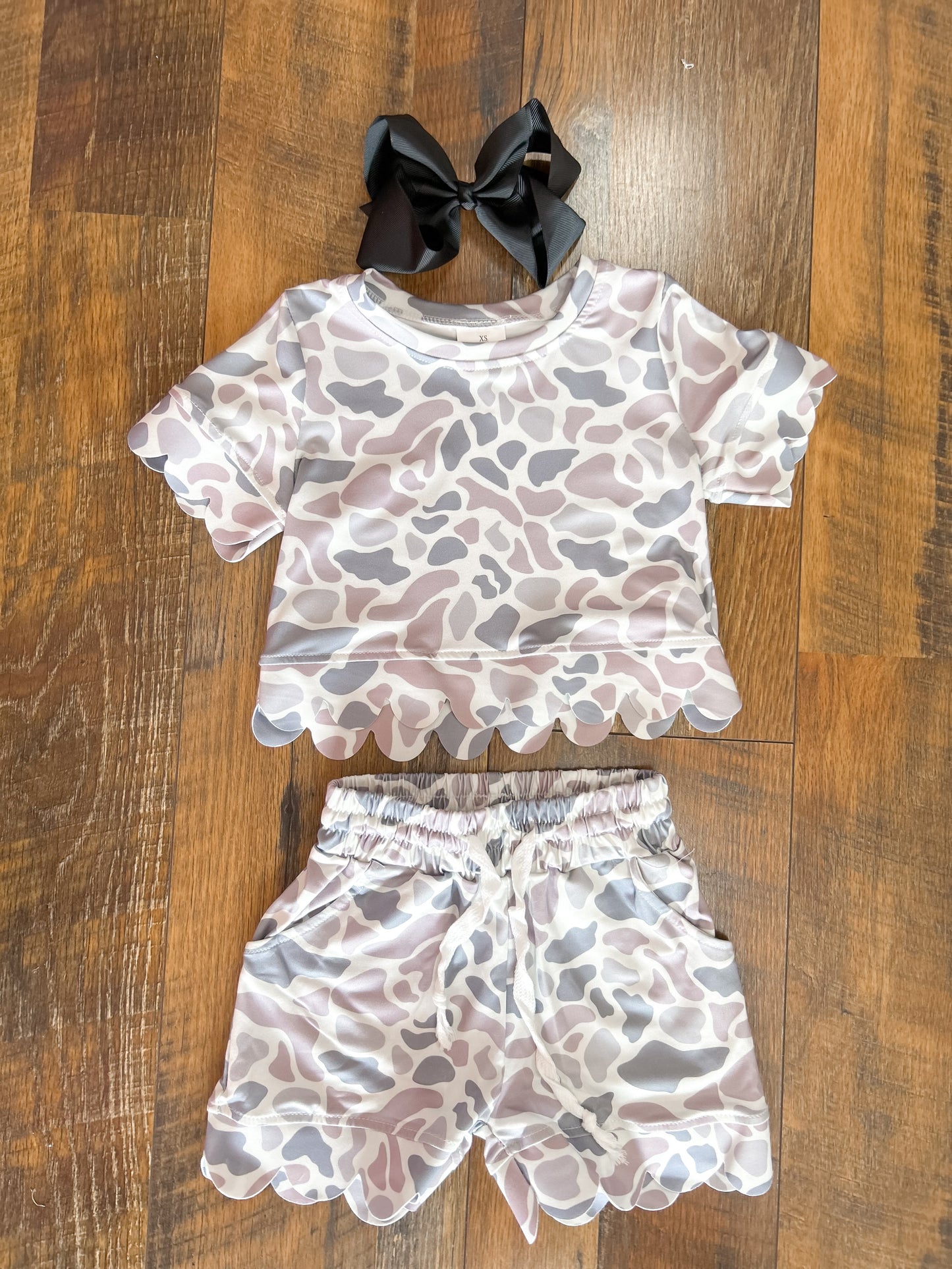 Camo Scalloped Short Set