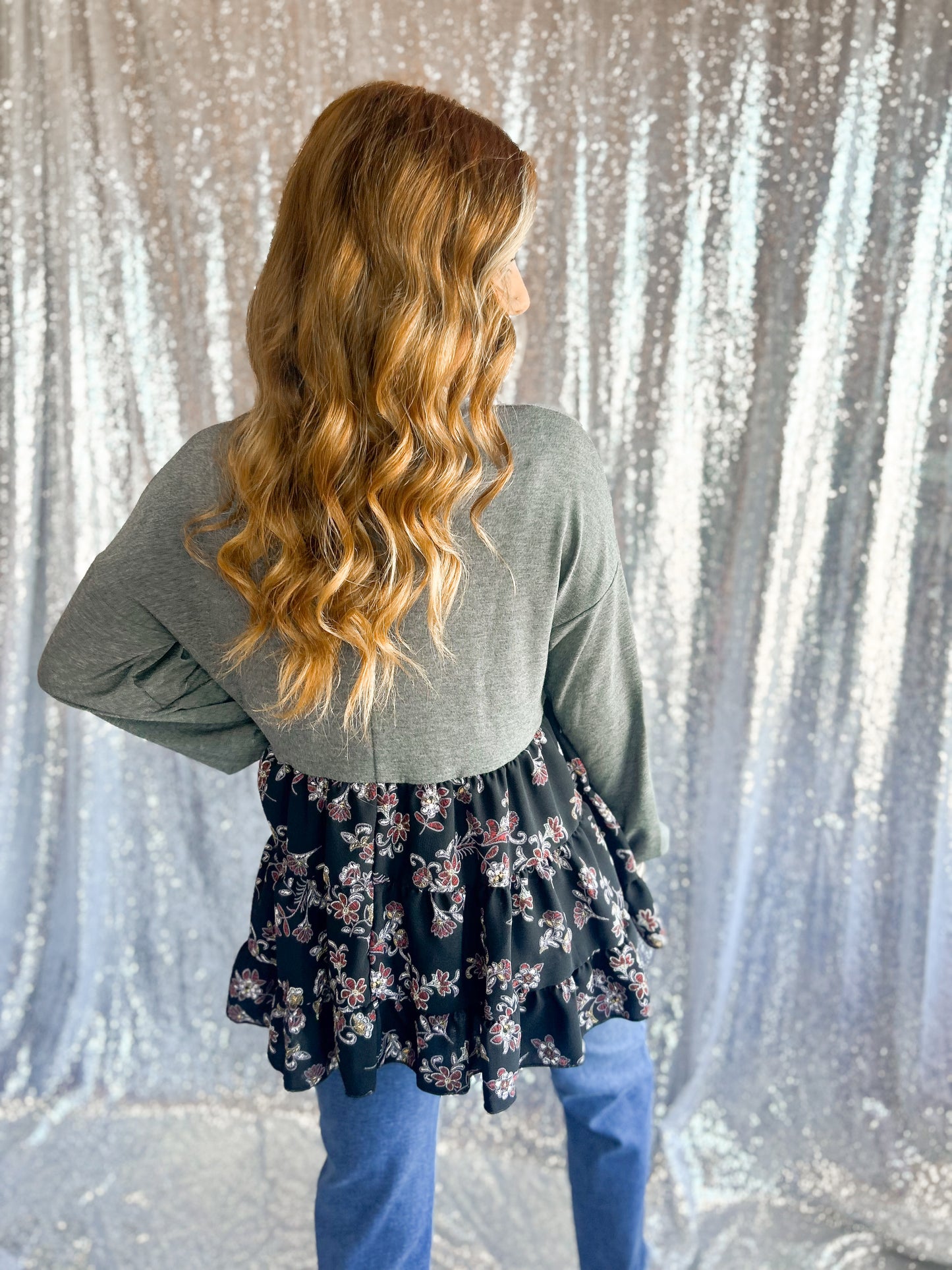 Twilight Bloom Babydoll Top