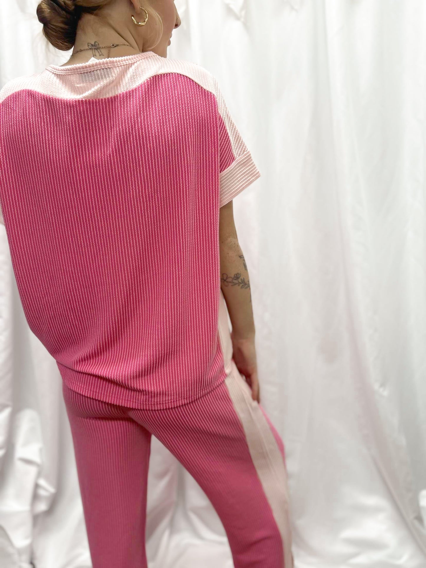 Pink Two-Toned Corded Set