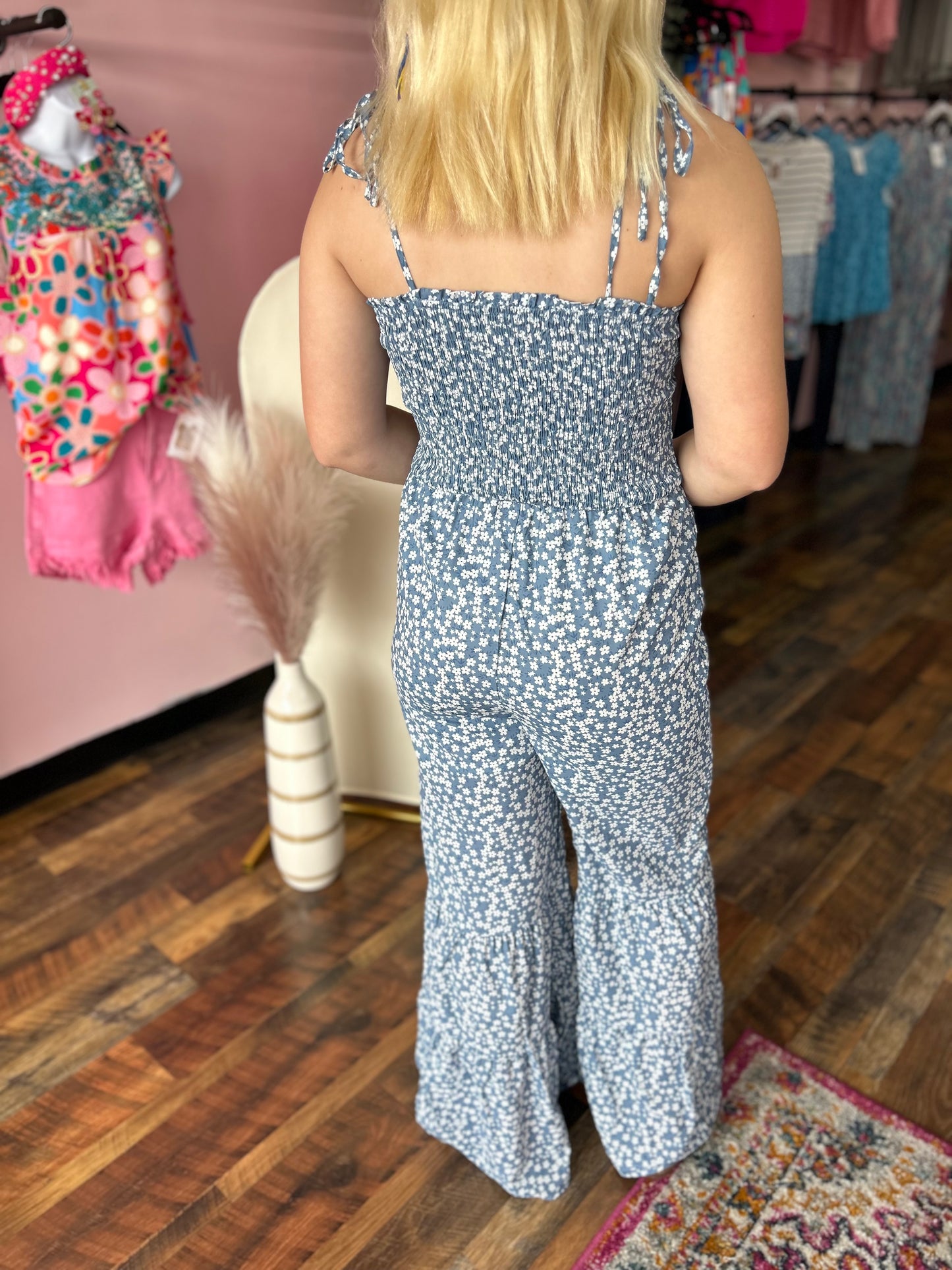 Blue Palazzo Pant Jumpsuit