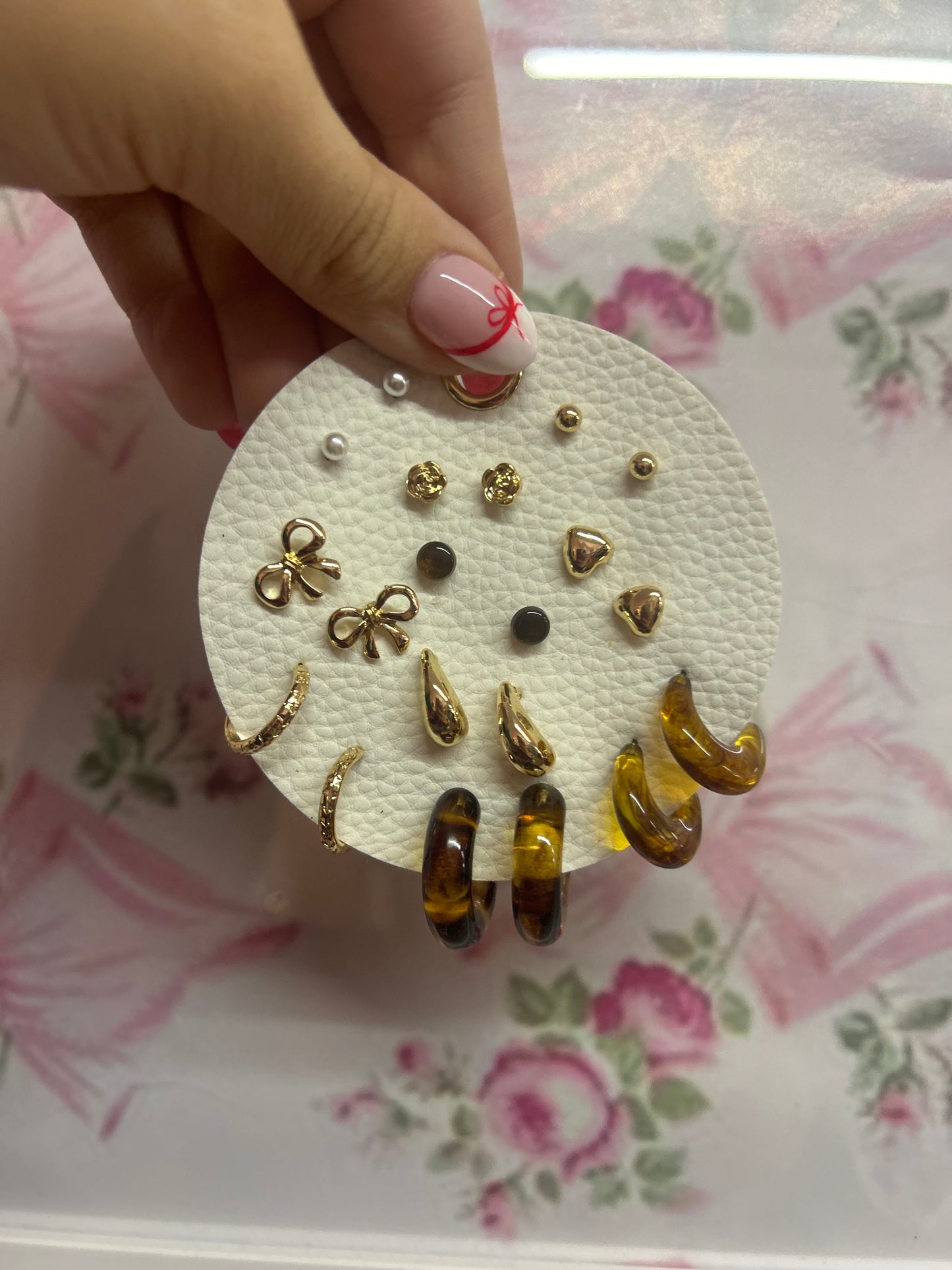 Hoops & Bow Stud Pack