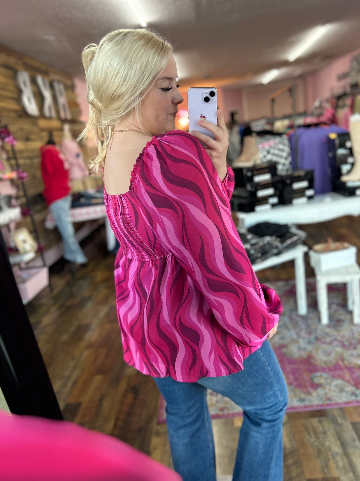 Sweetheart Contrast Blouse