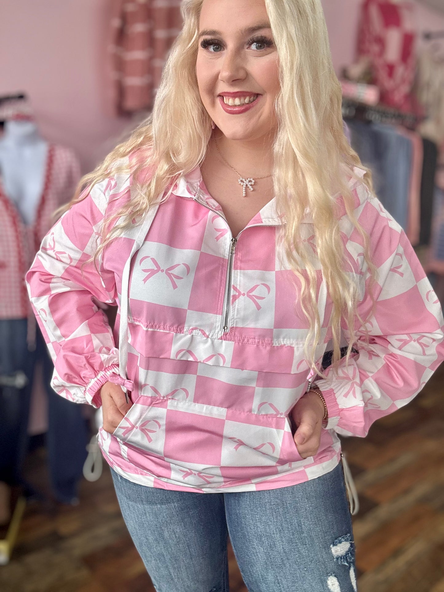 Pink Coquette Windbreaker