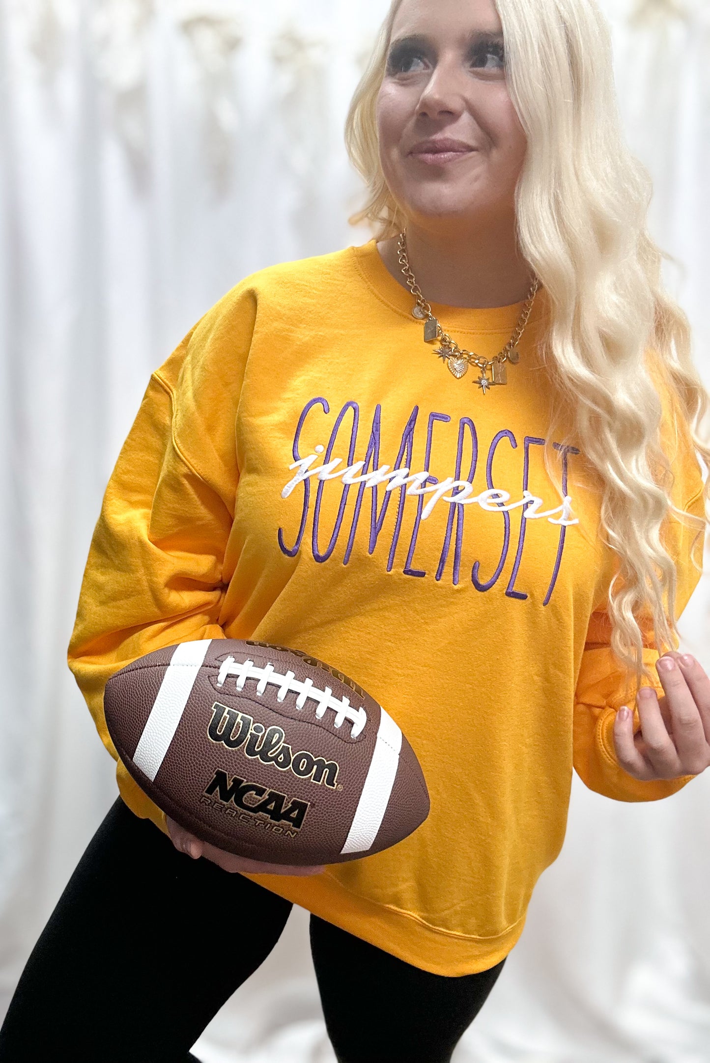 SOMERSET jumpers Tall Block Embroidered Crewneck