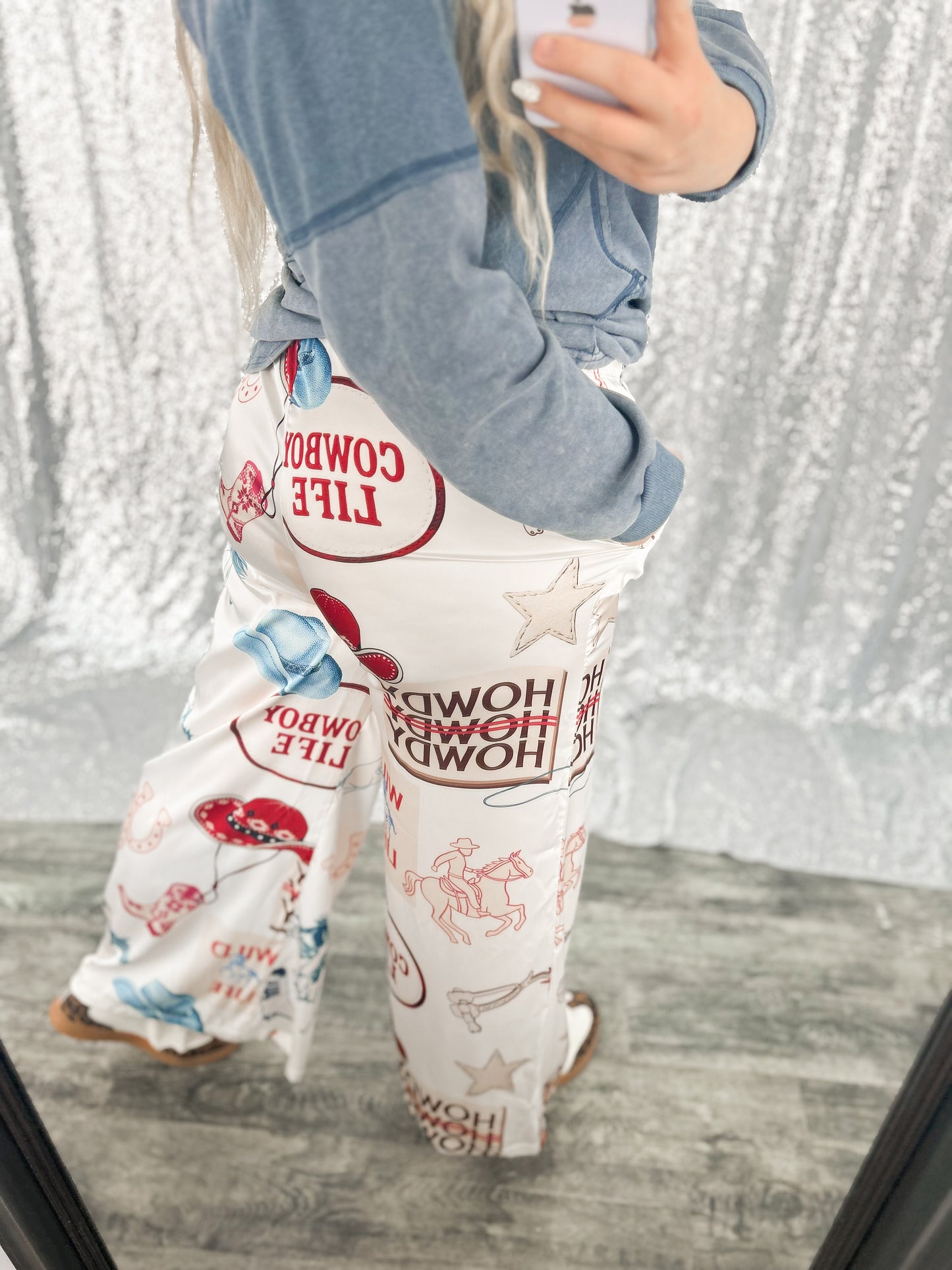 Cowboy Party Satin Pants