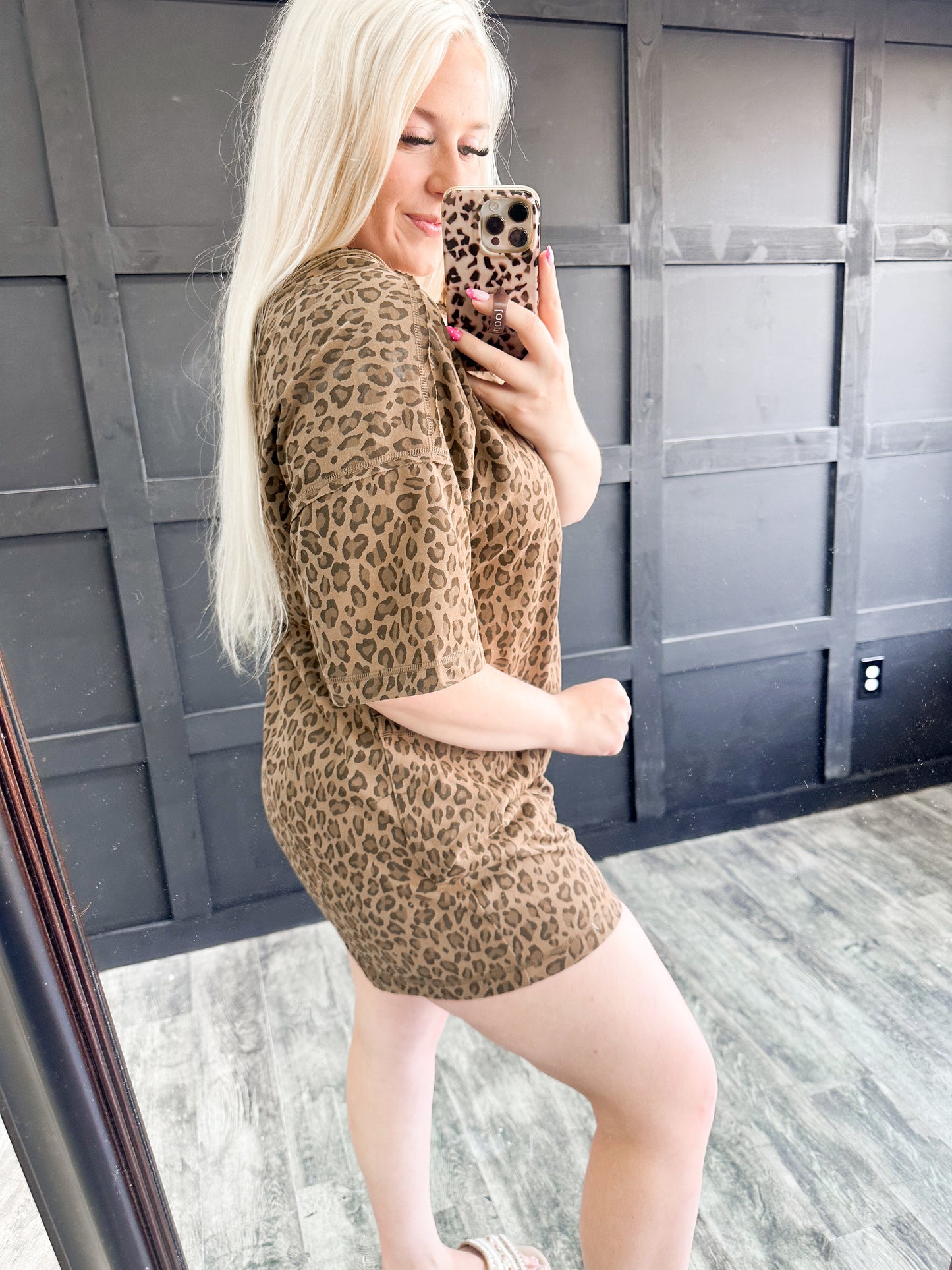 Oversized Cheetah Pocket Romper