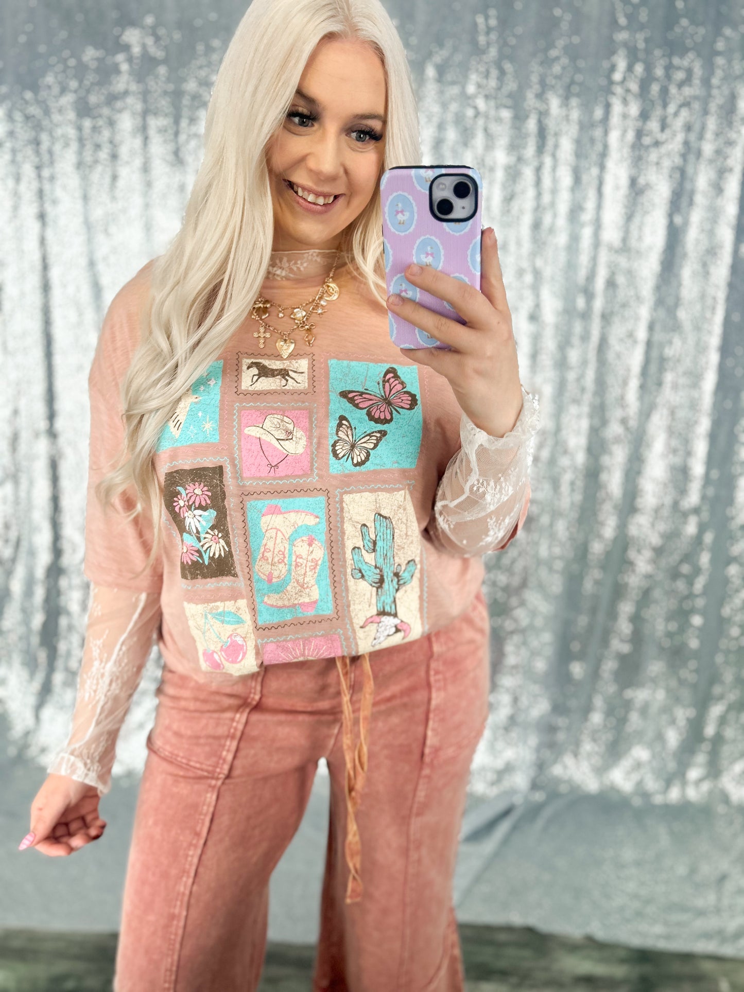 Girly Western Stamp Tee