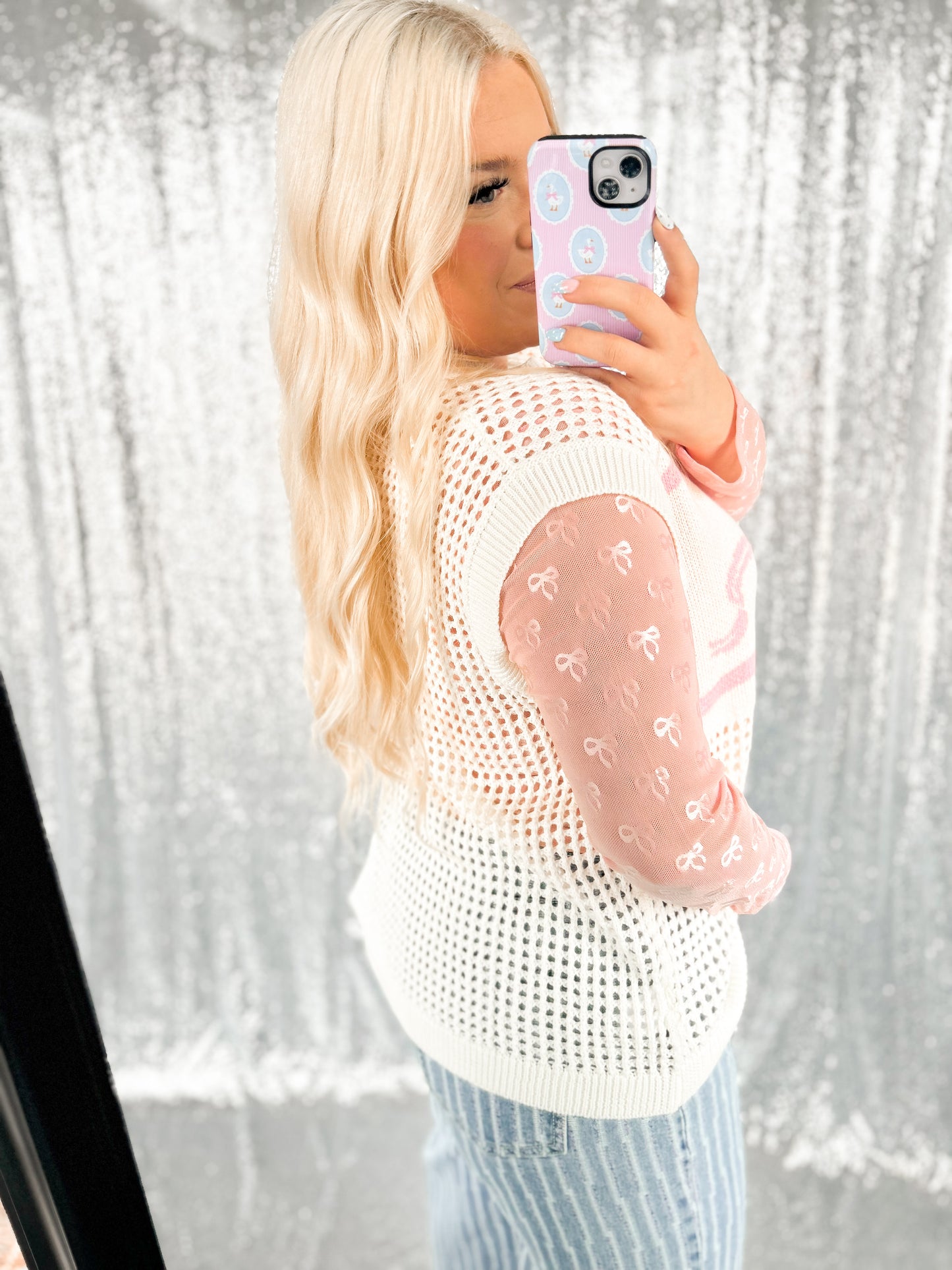 Bow Coquette Knit Vest Top