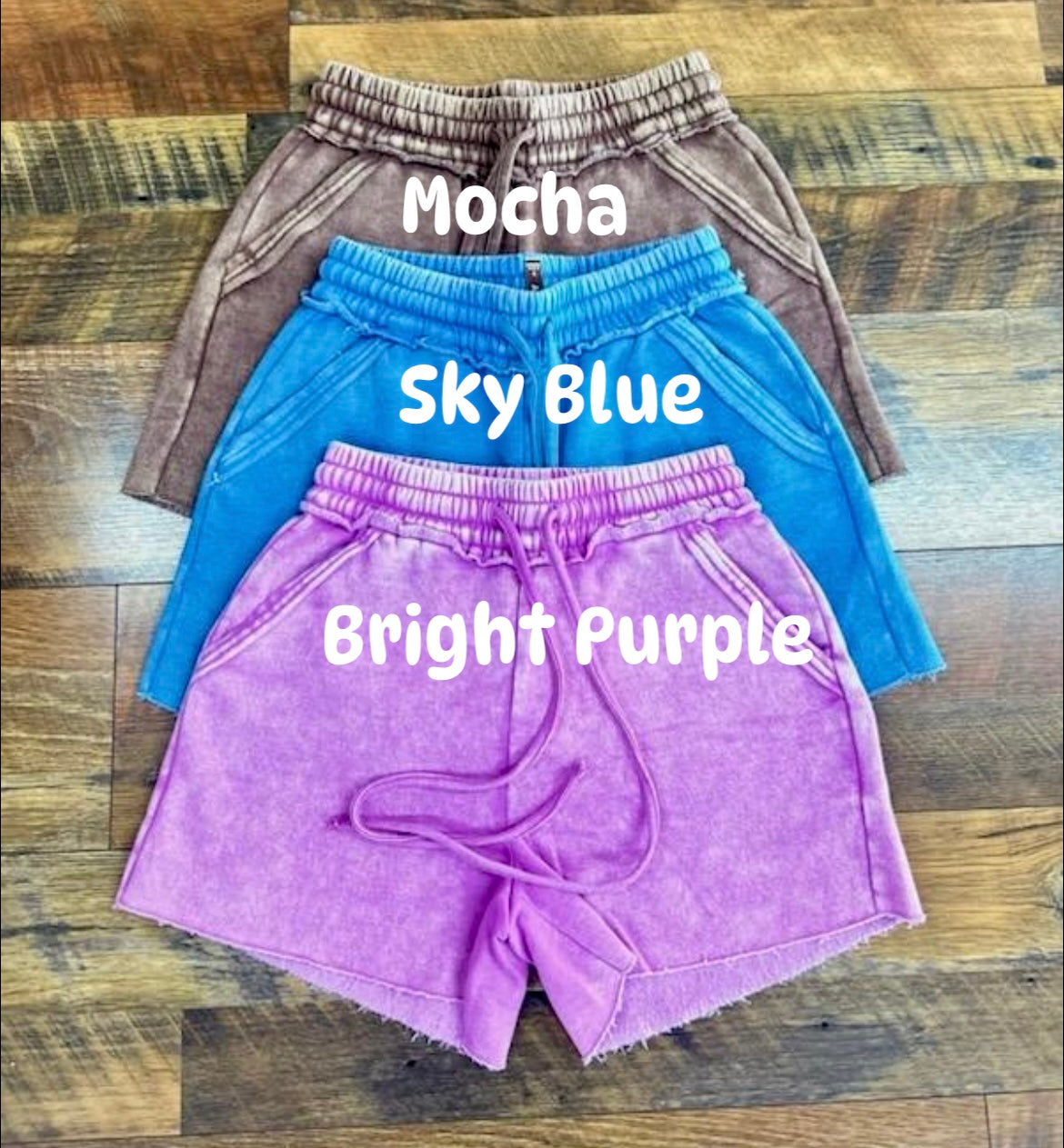 Acid Wash Pocket Shorts