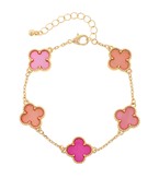 Pink Multi Clover Bracelet