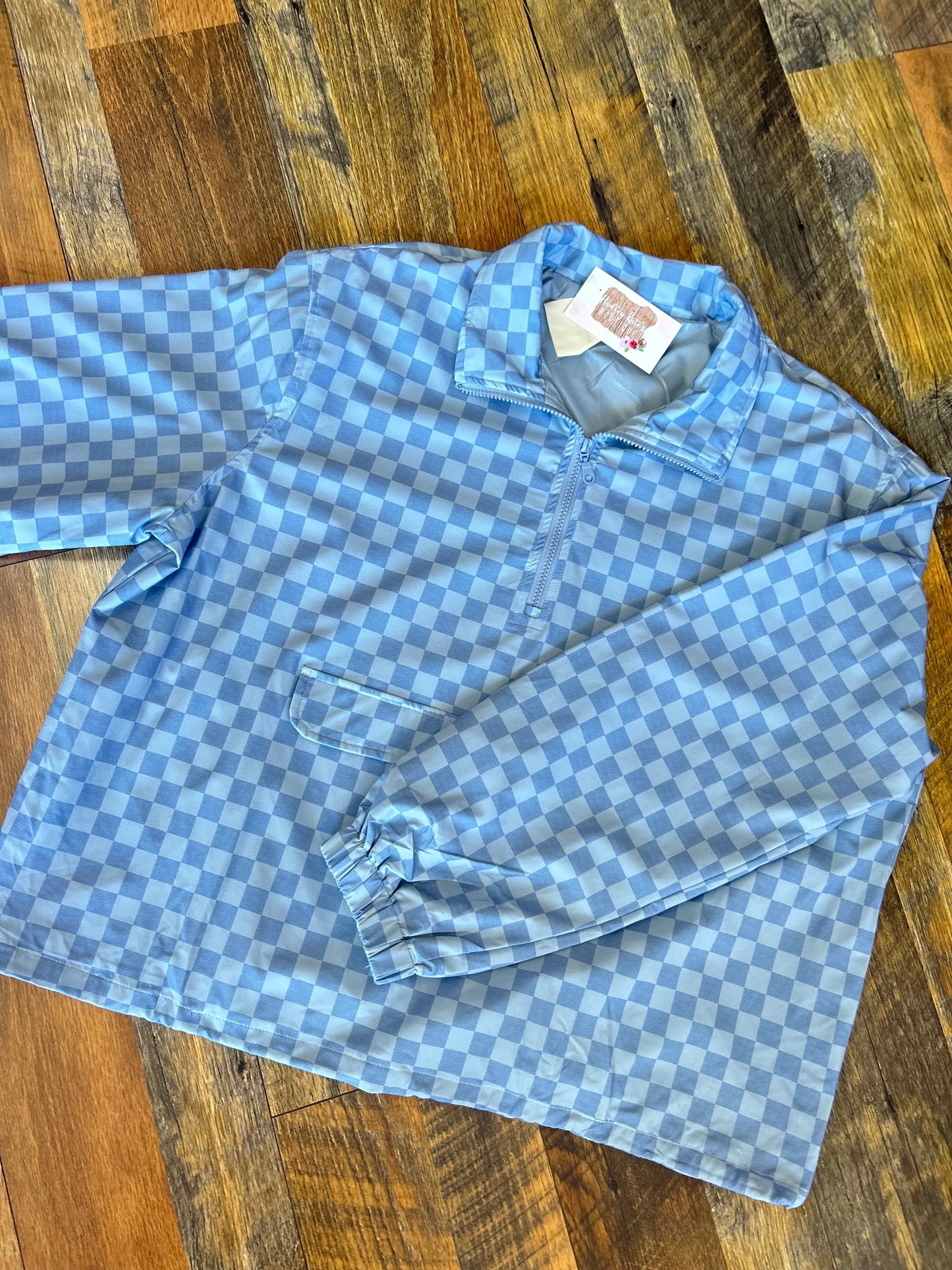 Blue Checkmate Windbreaker