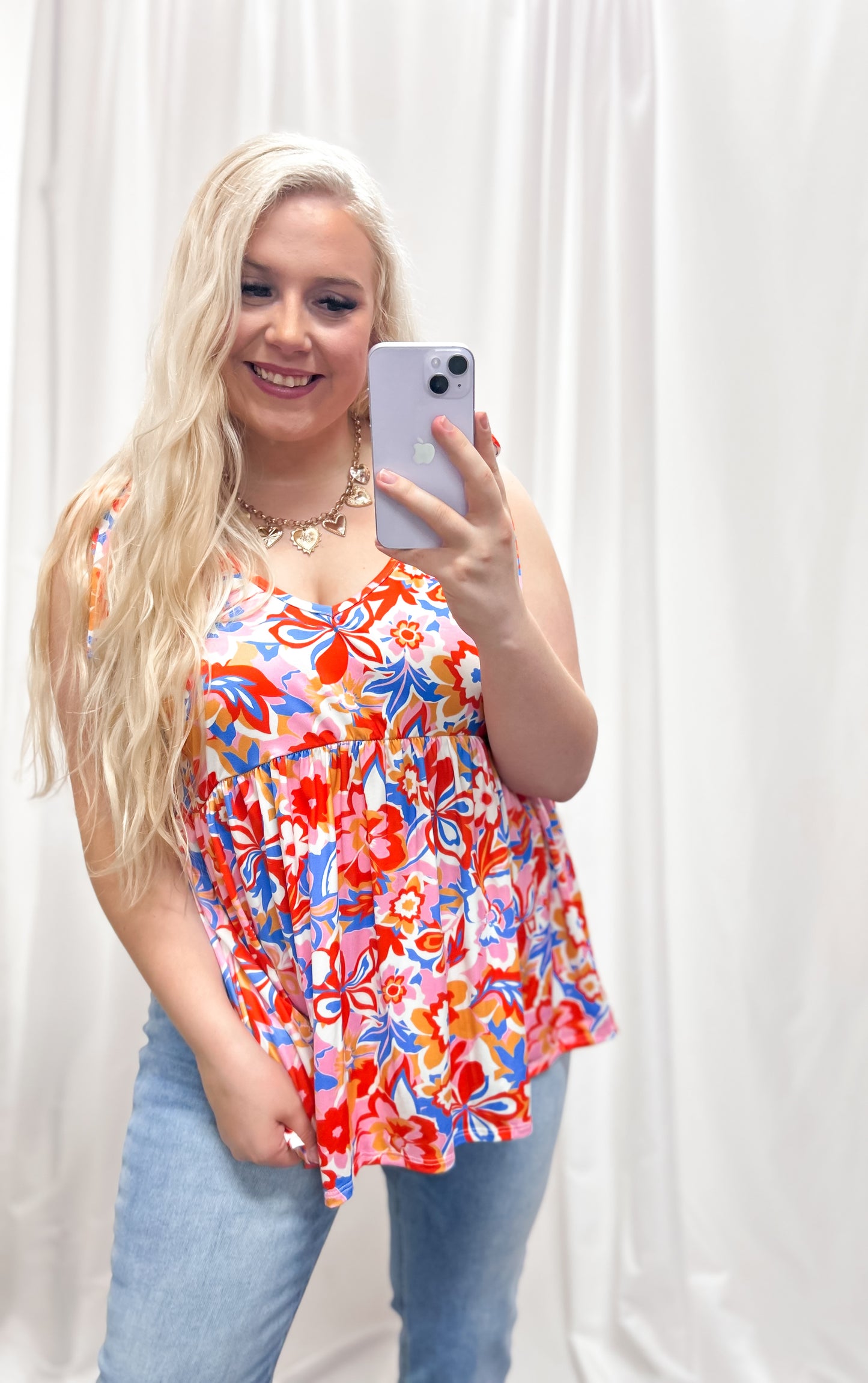 Pressed Petals Bow Tank