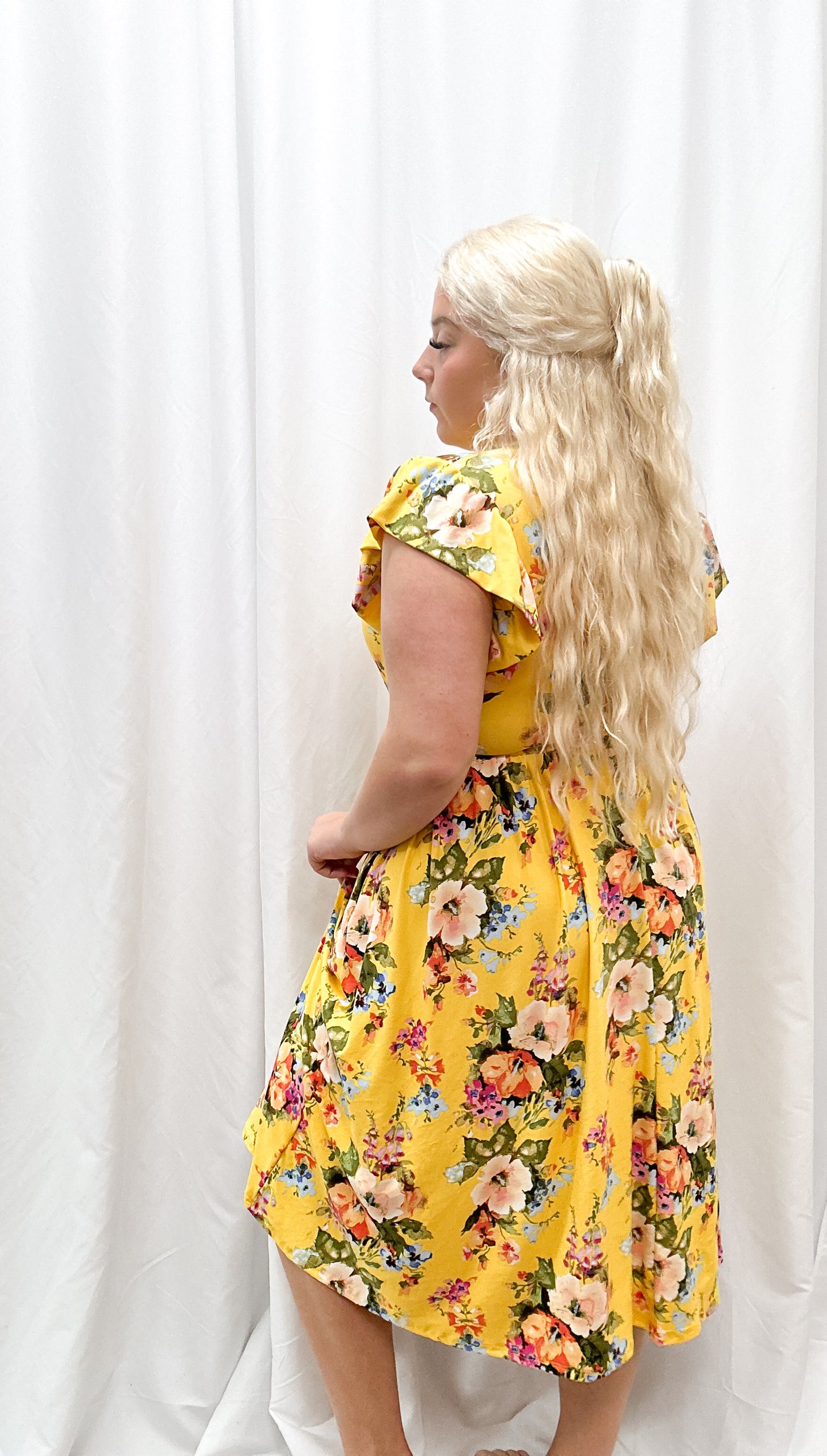 Lemon Blossom Midi Dress
