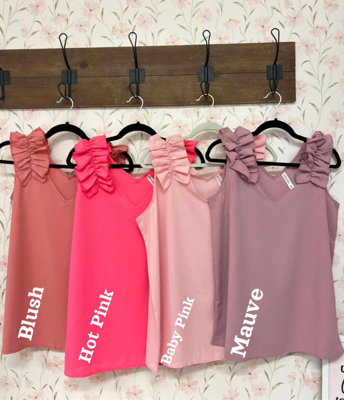 Ruffle Blouse Tanks