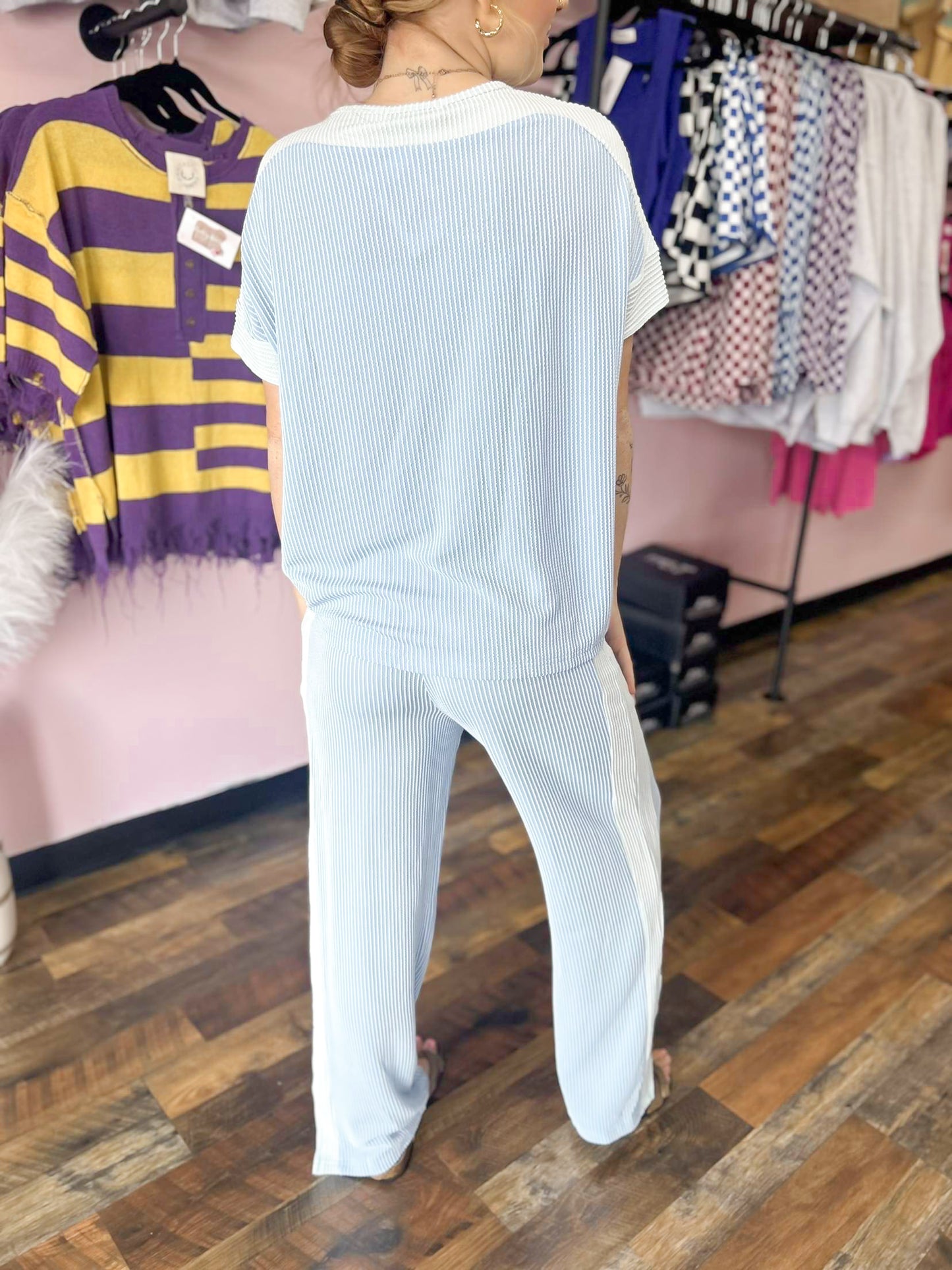 Blue Two-Toned Corded Set