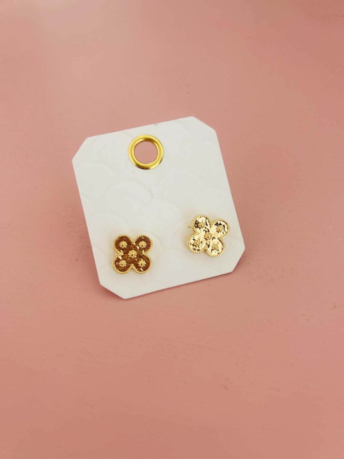 Gold Clover Studs
