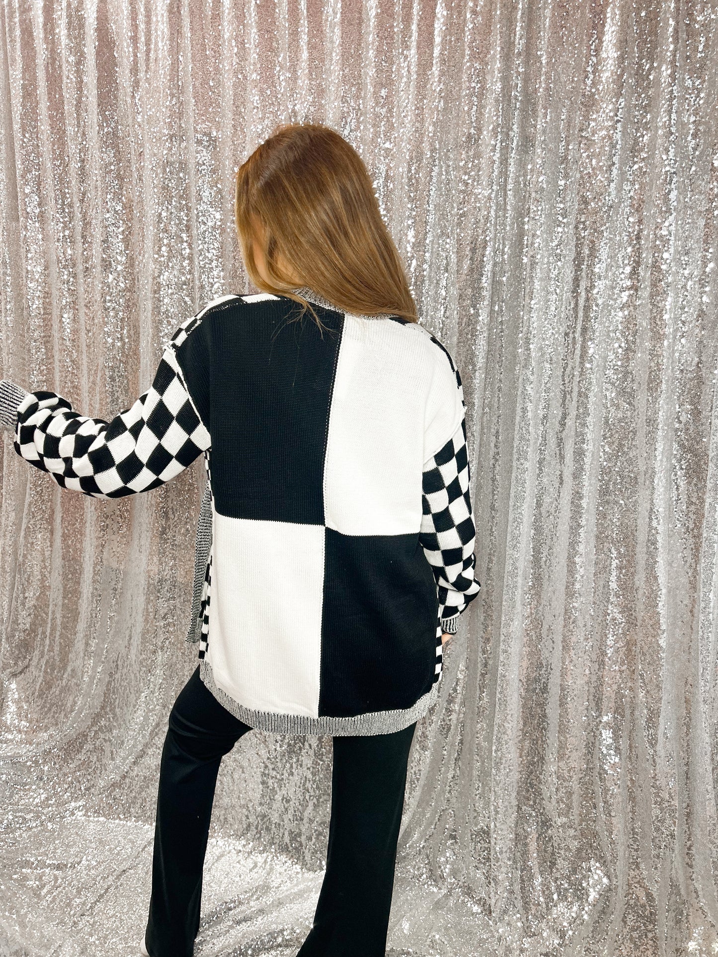 Checked Out Cardigan