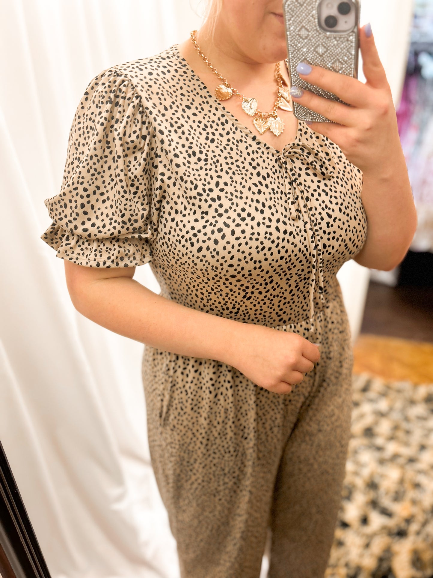 Dalmation Bow Pocket Jumpsuit