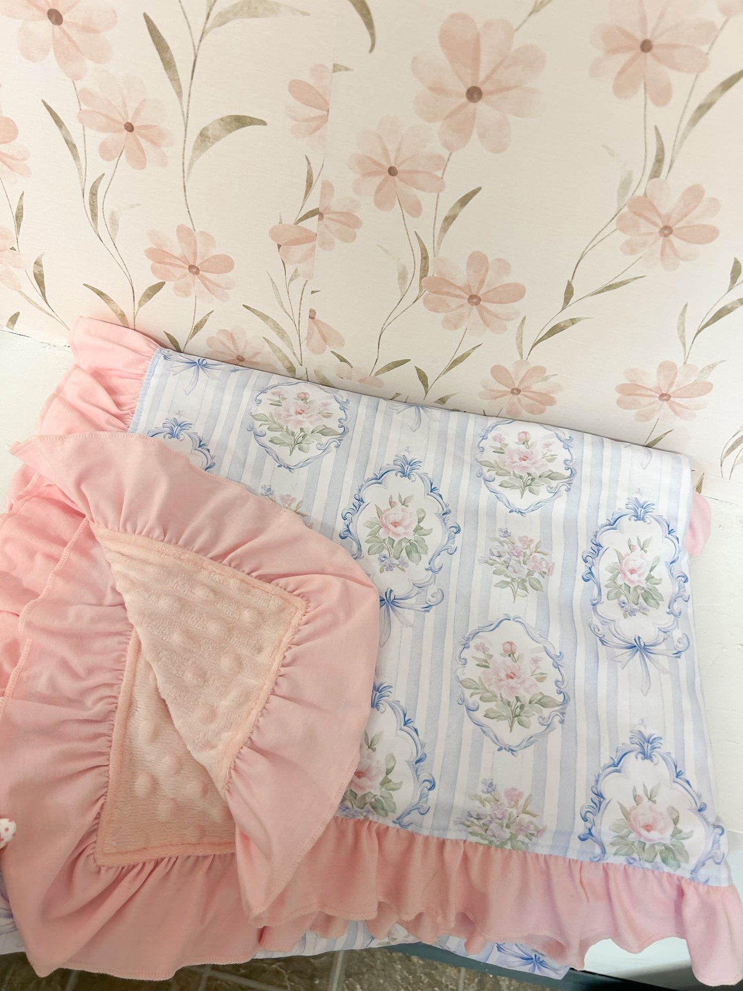 Periwinkle Portrait Minky Blanket