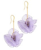 Lavender Tulle Floral Earrings
